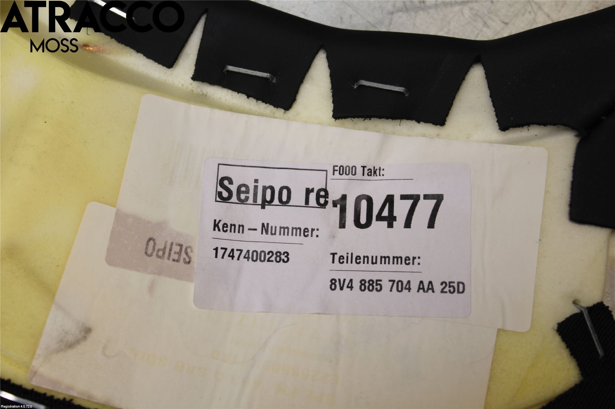 Audi A3/S3 8V 13-20 Innr Sidetrekk-Deksel