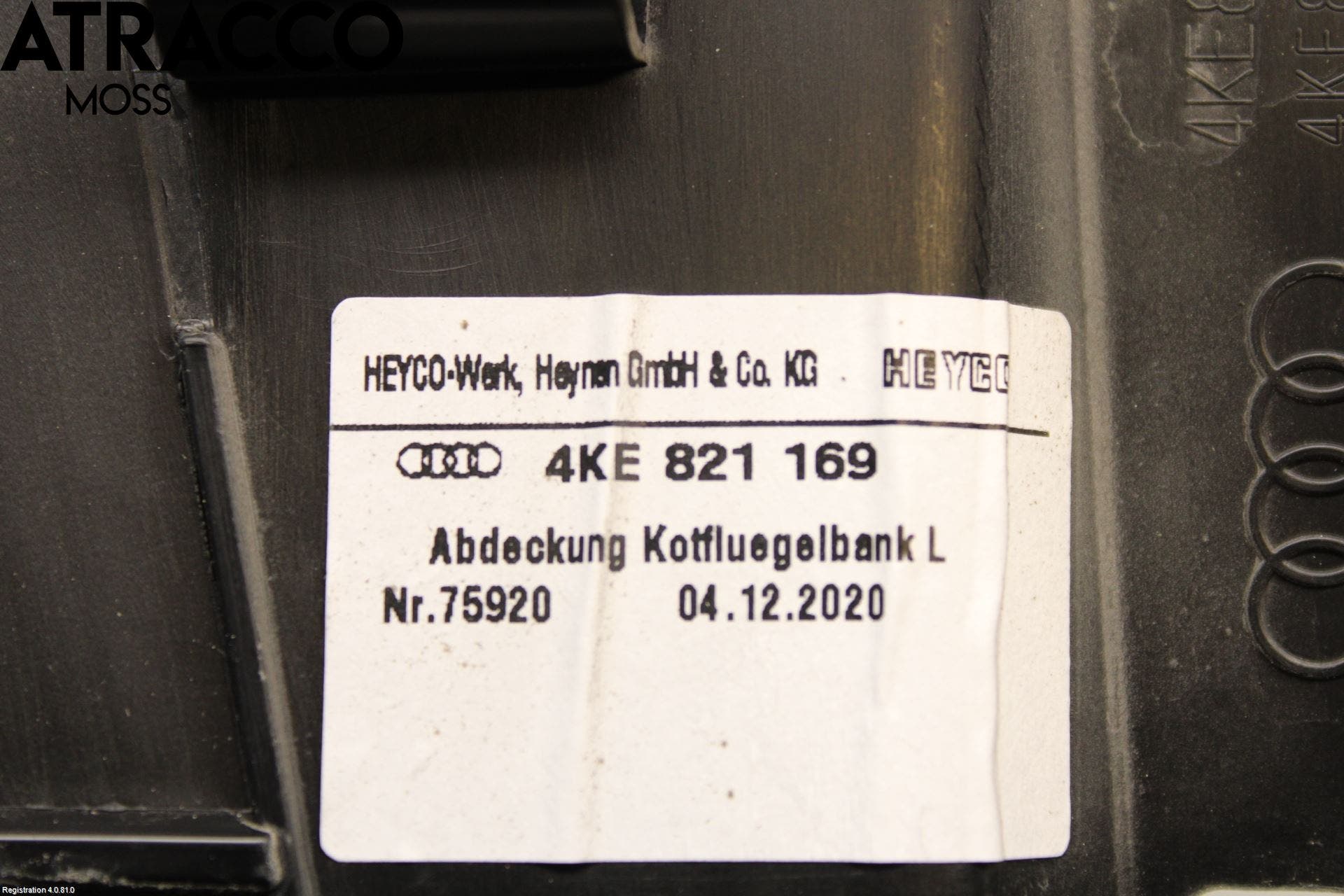 Audi E-TRON, S GE 19- Motor Deksel Over Motor