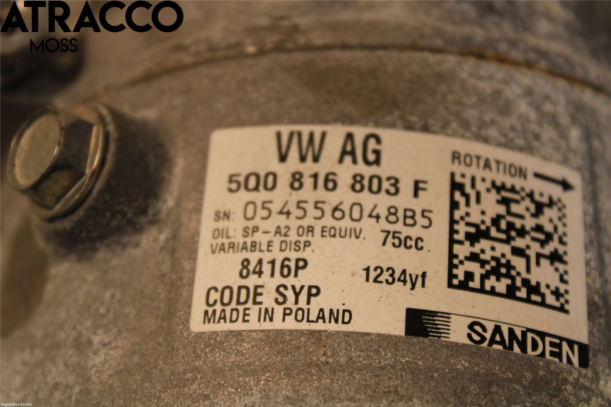 Skoda OCTAVIA (5E) 13-20 Varme Ac Kompressor