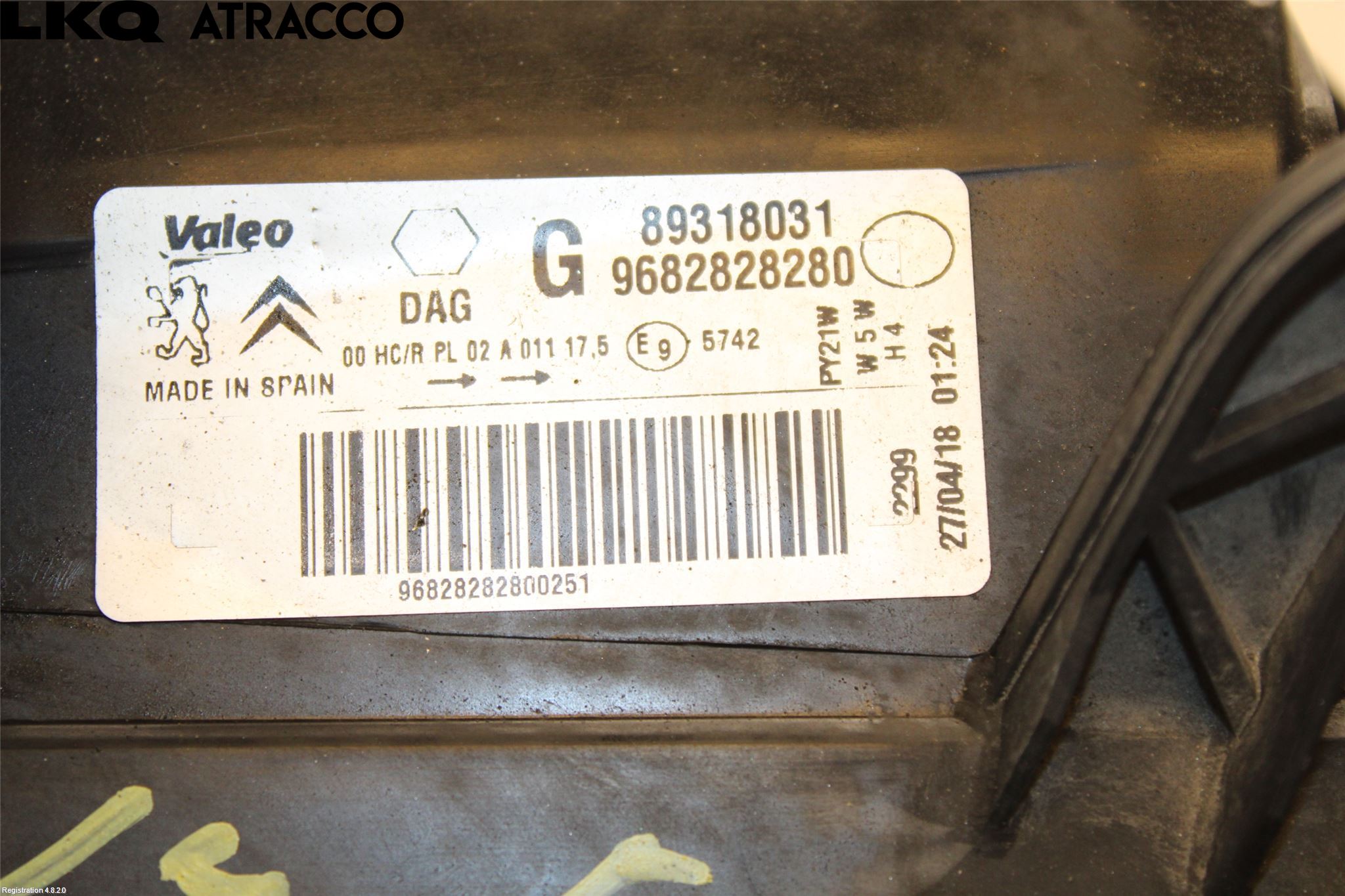 Citroen BERLINGO 08-18 Frontlykt Venstre