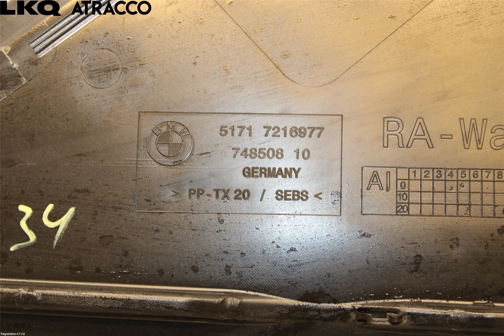 BMW 5 F10/F11/F18 09-17 Visker Deksel-Grill-Under Frr