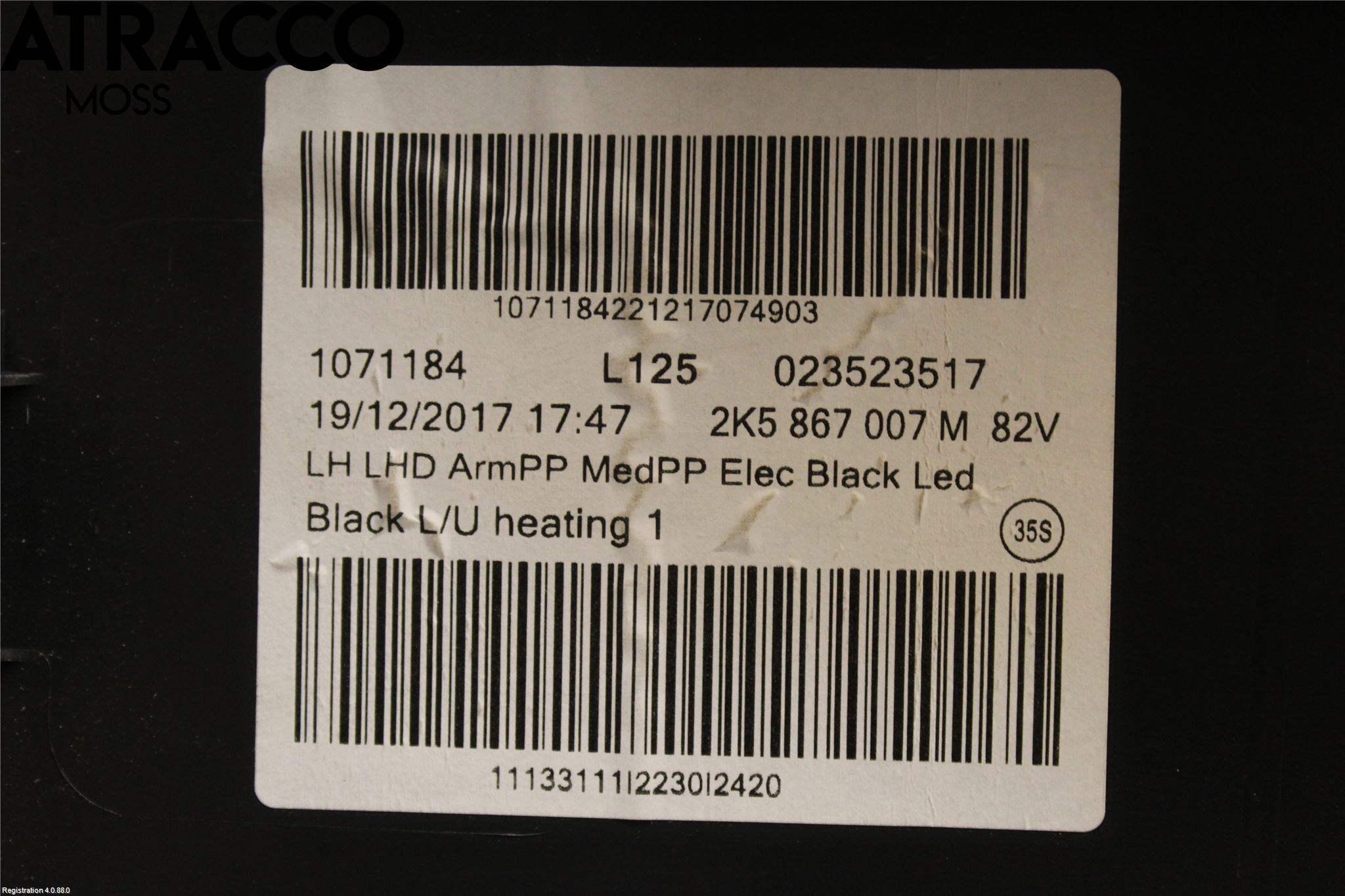 Volkswagen VW CADDY 16-20 Innr Dørtrekk Venstre