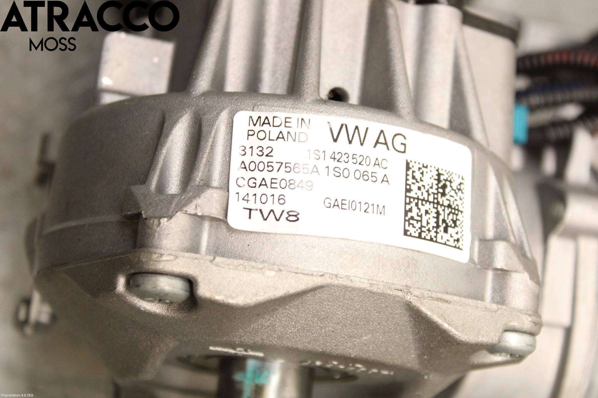 Volkswagen VW UP! / E-UP! Rattakselaggregat Innebygd Servo