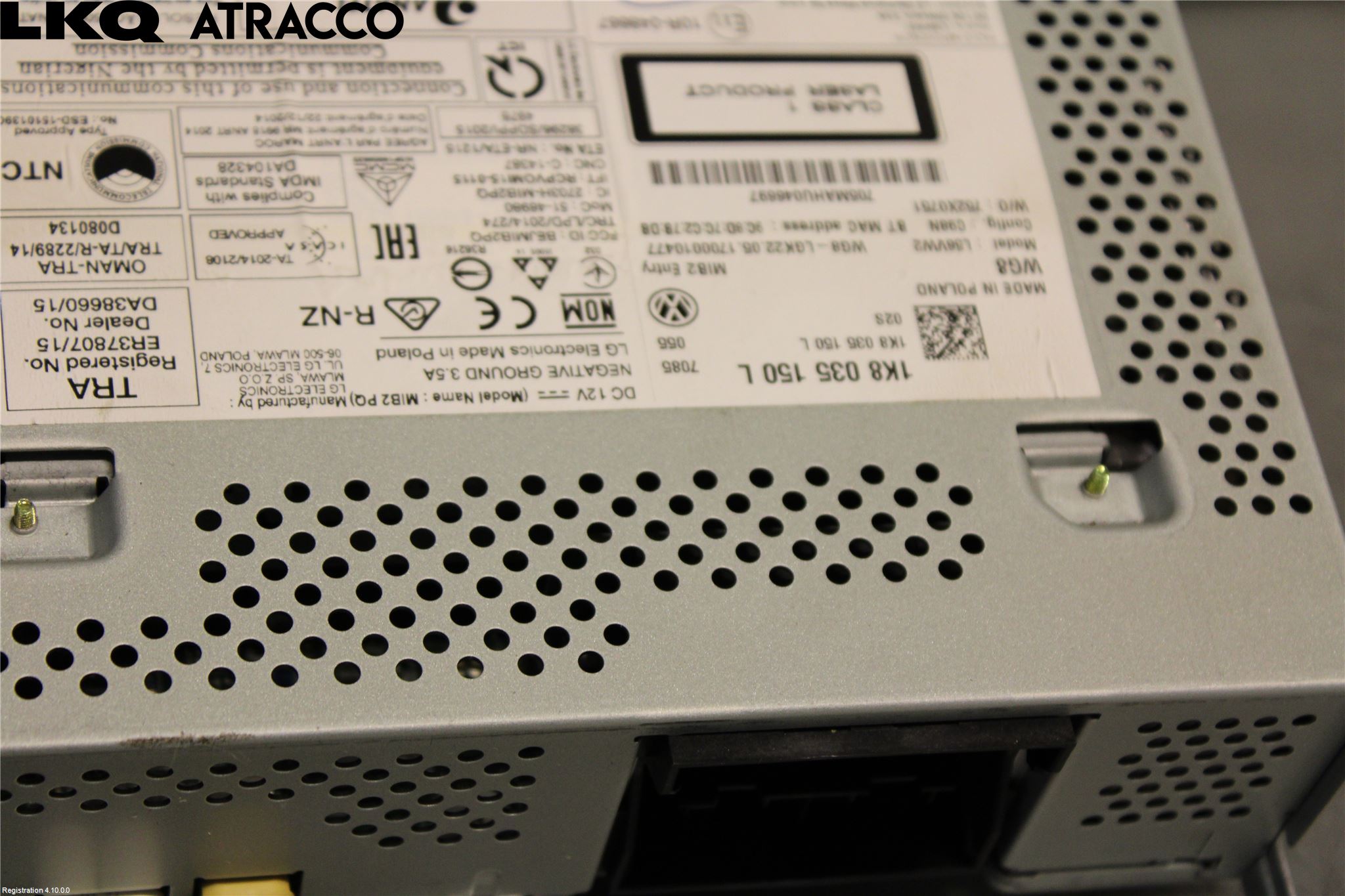 Volkswagen VW CADDY 16-20 Stereo Radio Med Cd