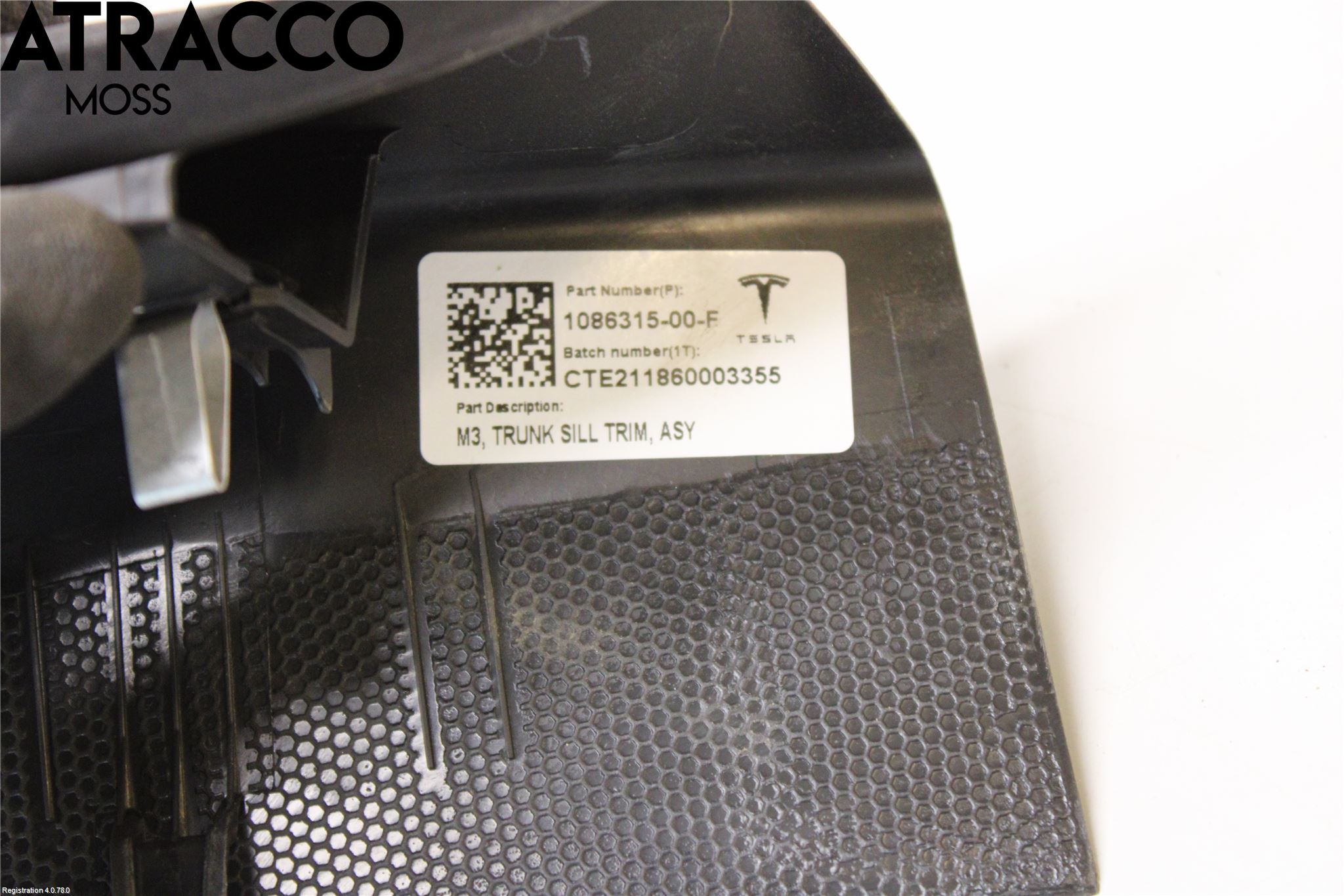 Tesla MODEL 3 17- Innr Bagasjeromkledsel