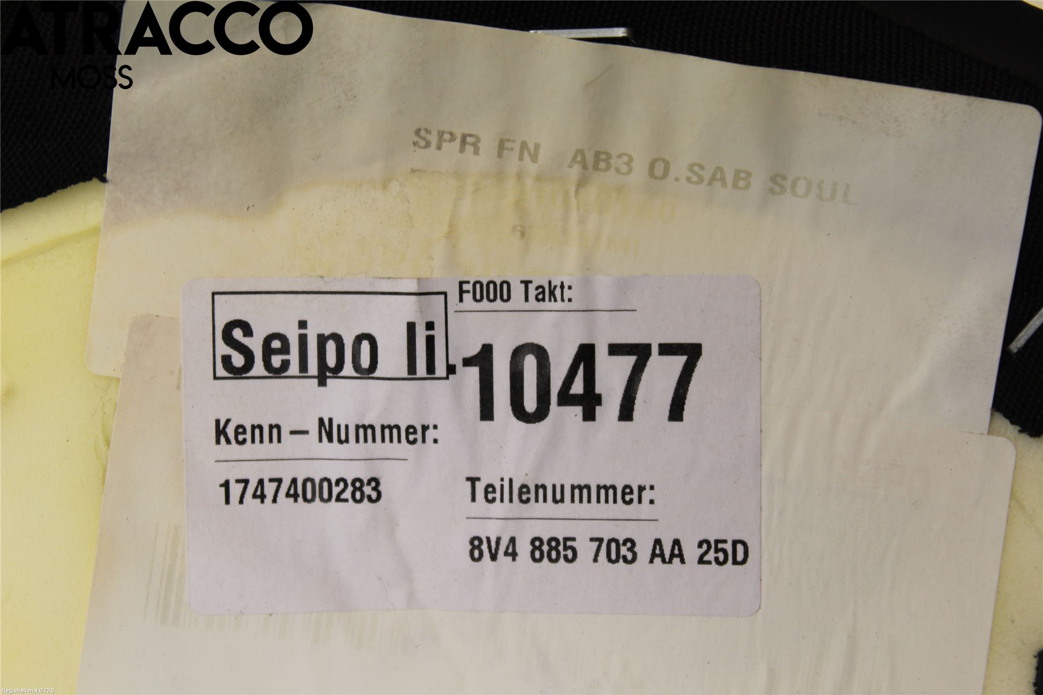 Audi A3/S3 8V 13-20 Innr Sidetrekk-Deksel