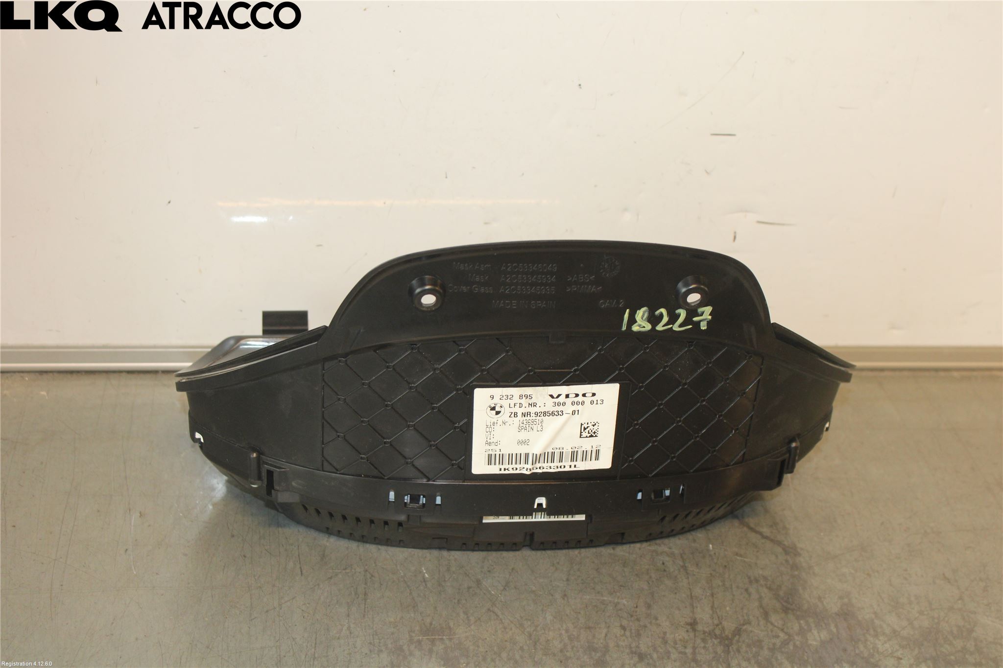 BMW 3 F30/F31/F80 12-19 Instr Kombinert