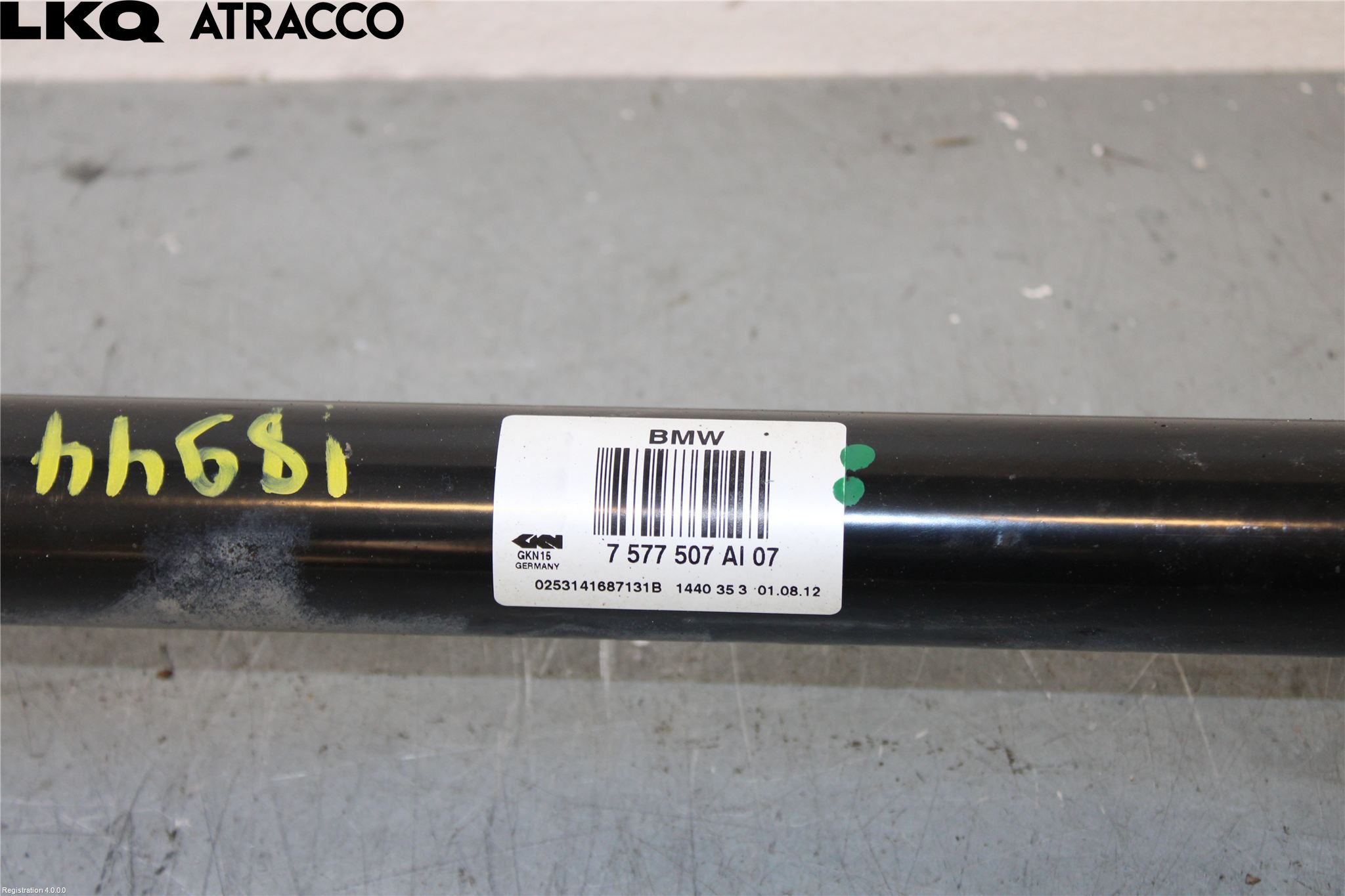 BMW 6 F12/F13 10-18 Drivaksel Bak Kompl Venstre