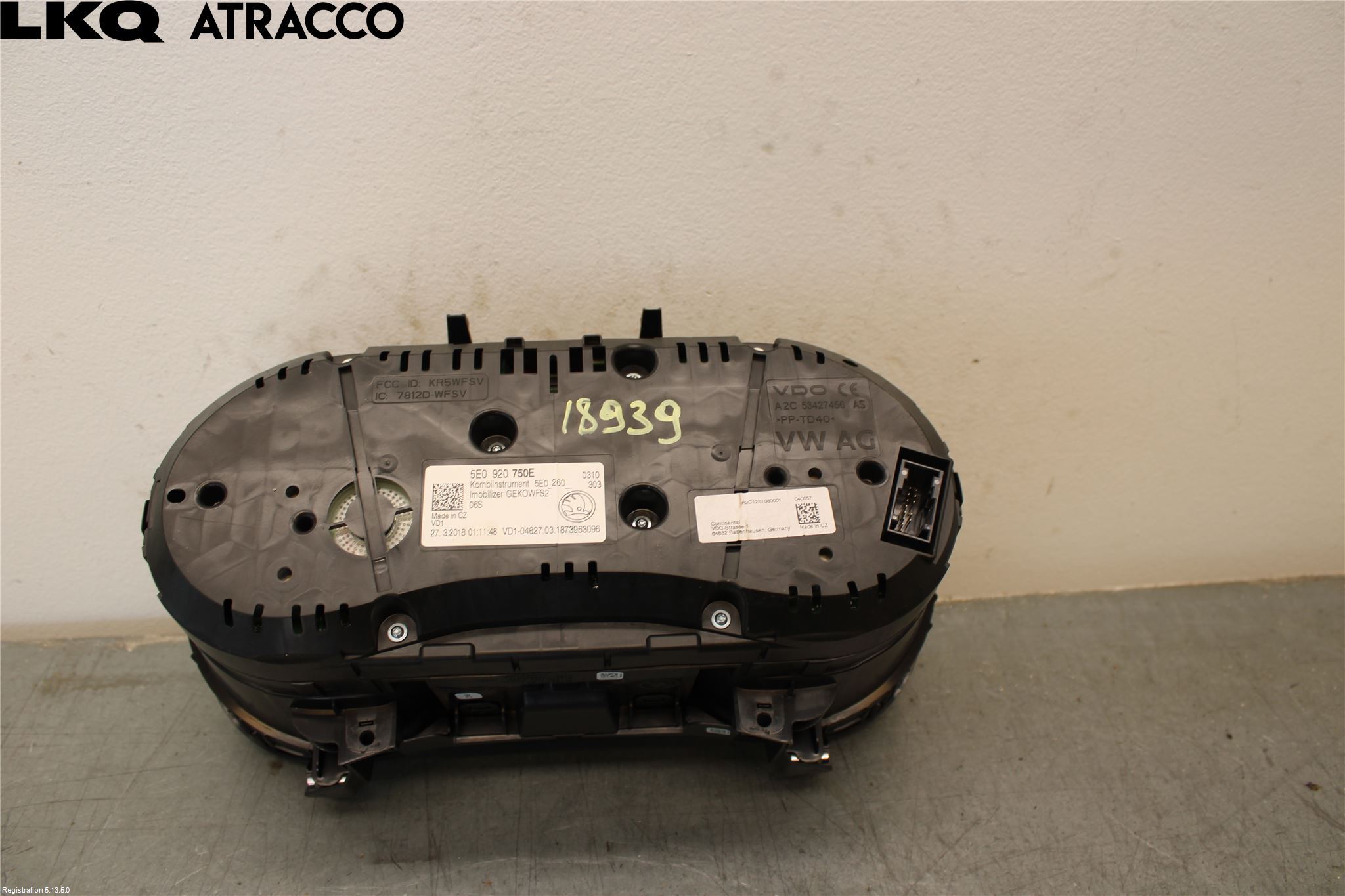 Skoda OCTAVIA (5E) 13-20 Instr Speedometer