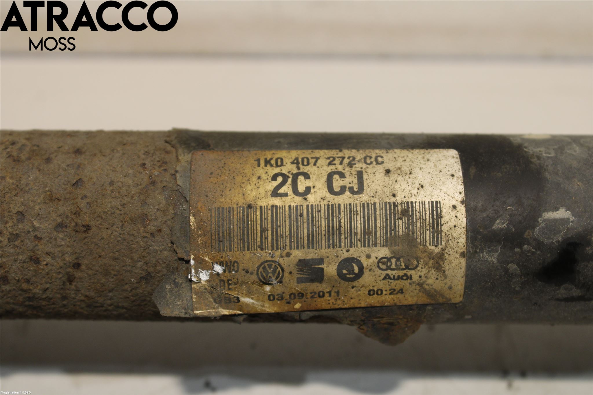 Volkswagen VW GOLF VI 09-13 Drivaksel Foran Kompl Høyre