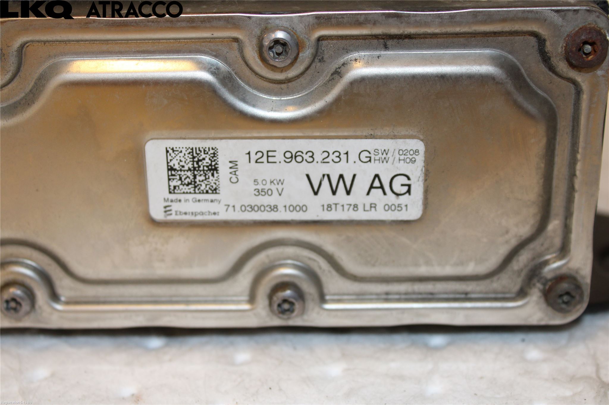 Volkswagen VW GOLF / E-GOLF VII 13-20 Motorvarmer Elektrisk