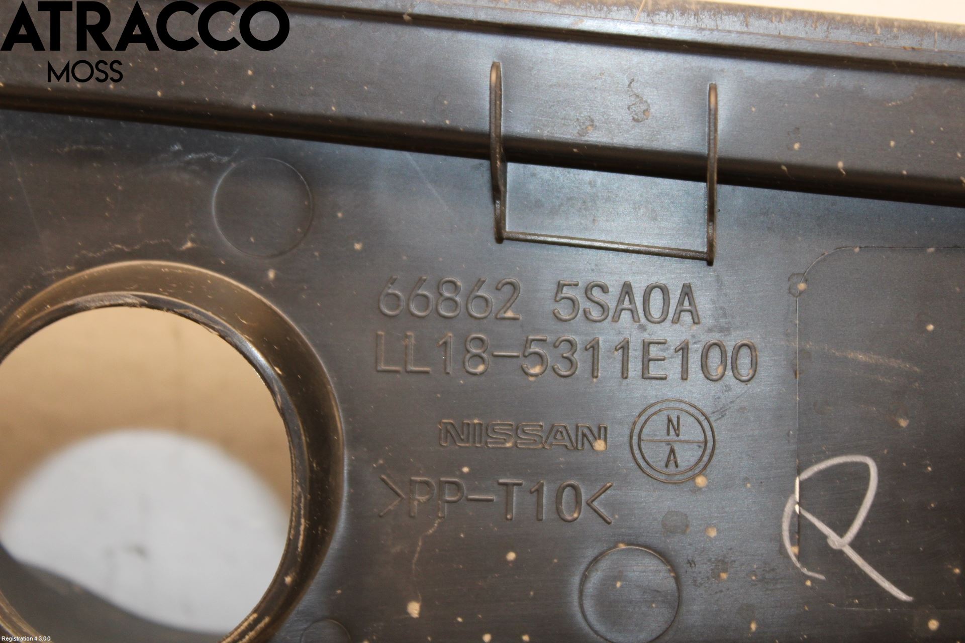 Nissan LEAF 18- Visker Deksel-Grill-Under Frr