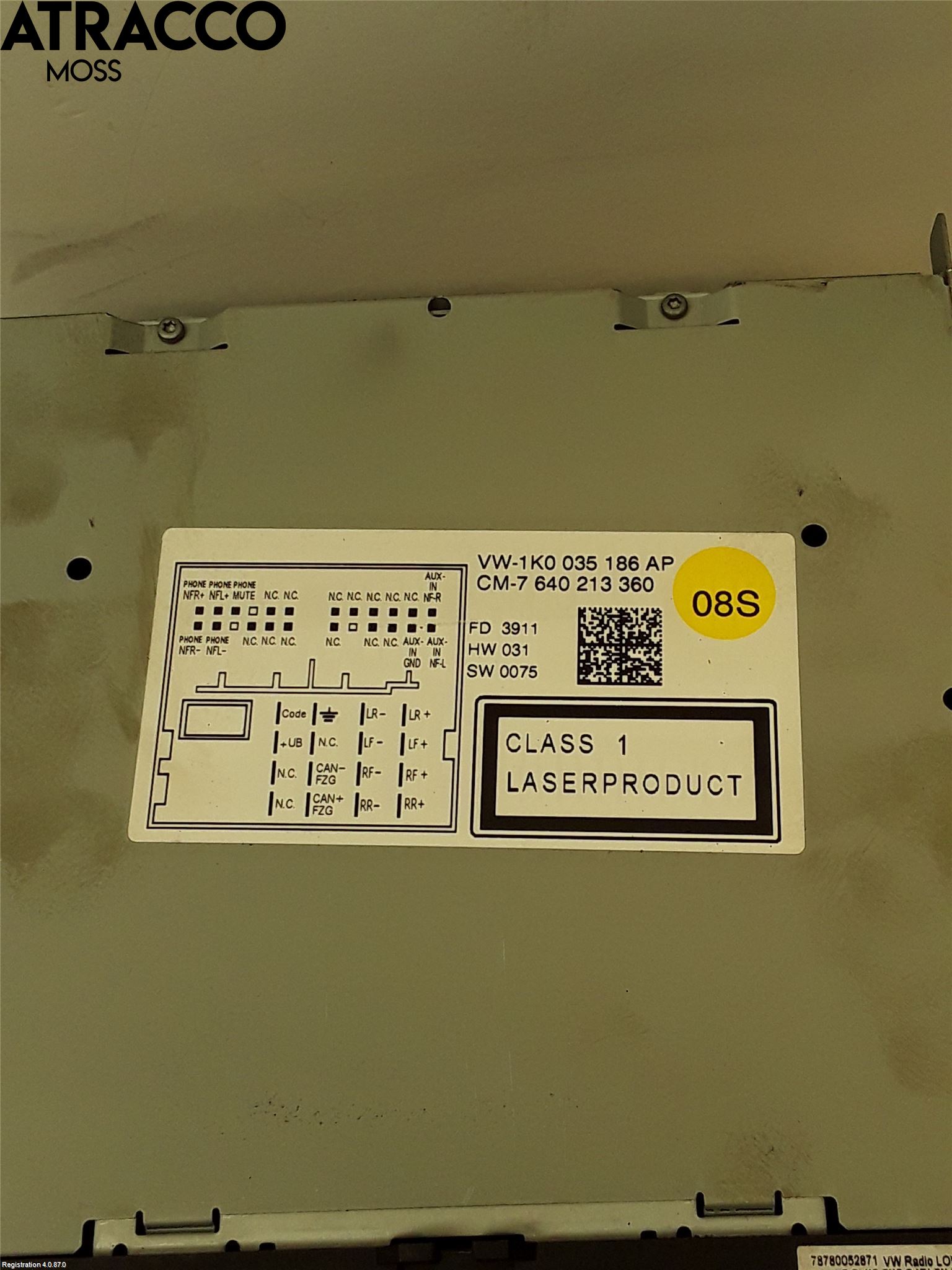 Volkswagen VW GOLF VI 09-13 Stereo Radio