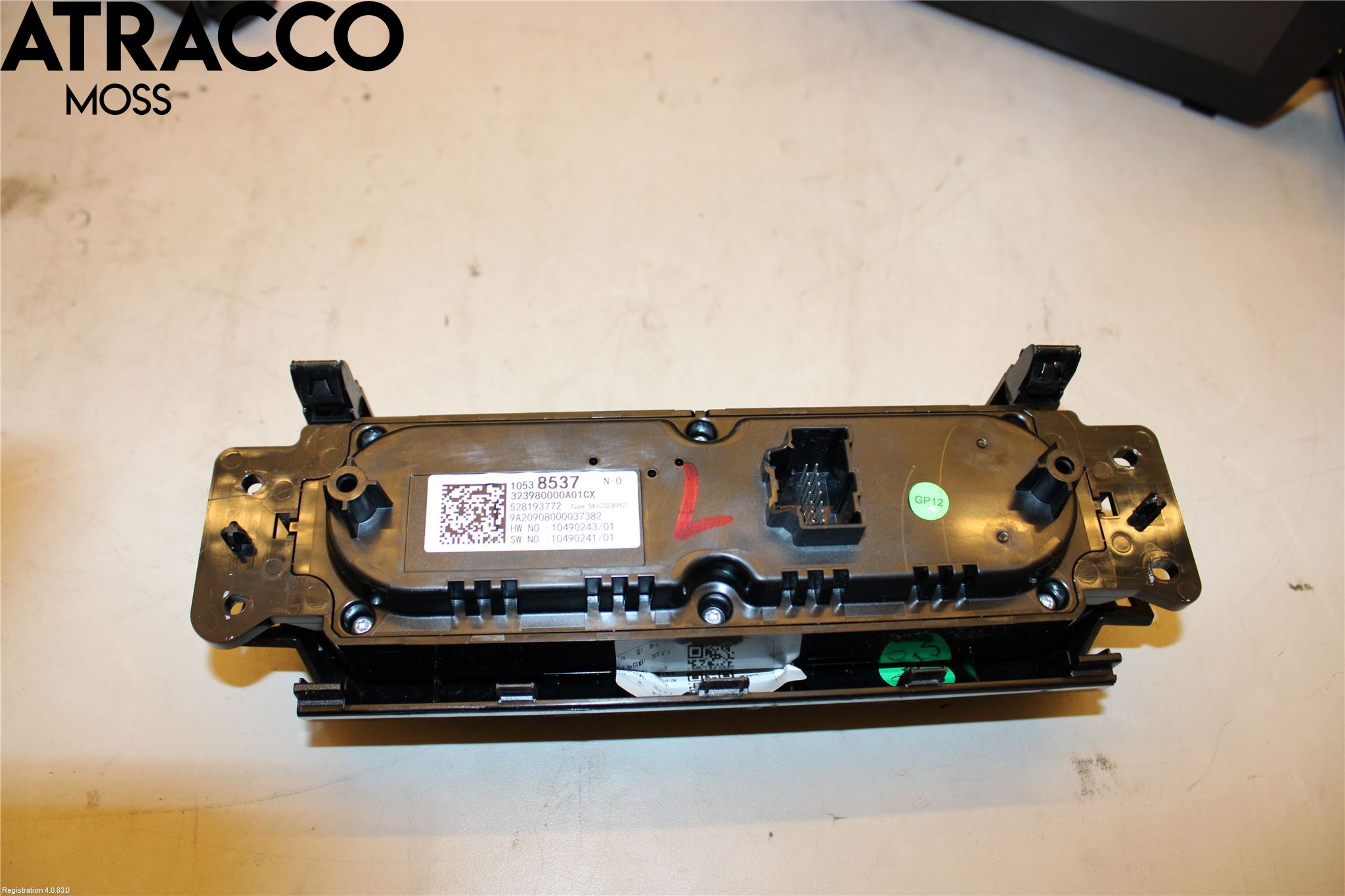 MG ZS EV 20- Varme Ac Betjening-Display