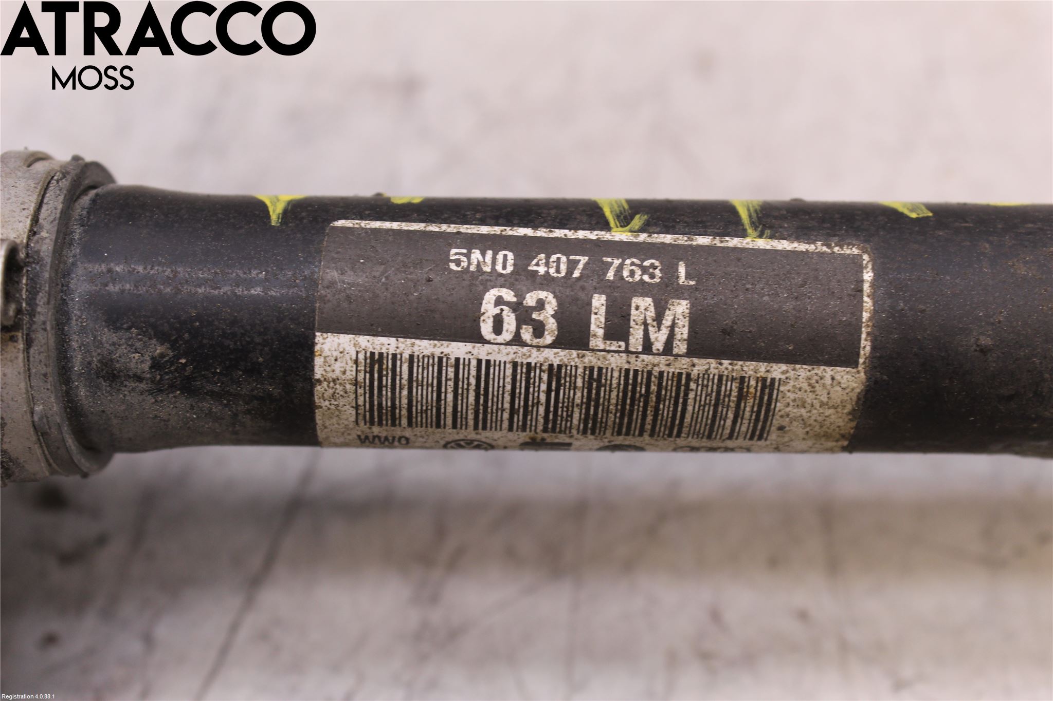 Volkswagen VW TIGUAN 07-16 Drivaksel Foran Kompl Venstre