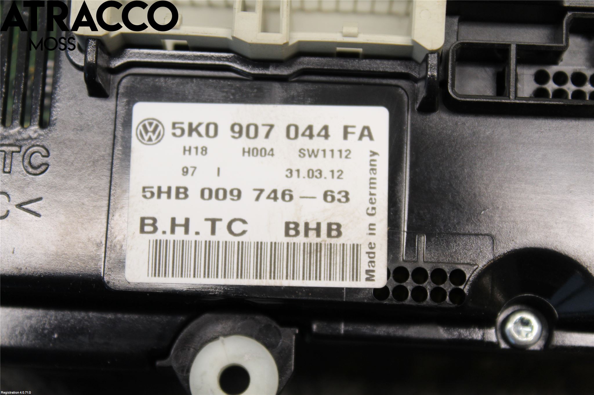 Volkswagen VW CADDY 11-15 Varme Ac Betjening-Display