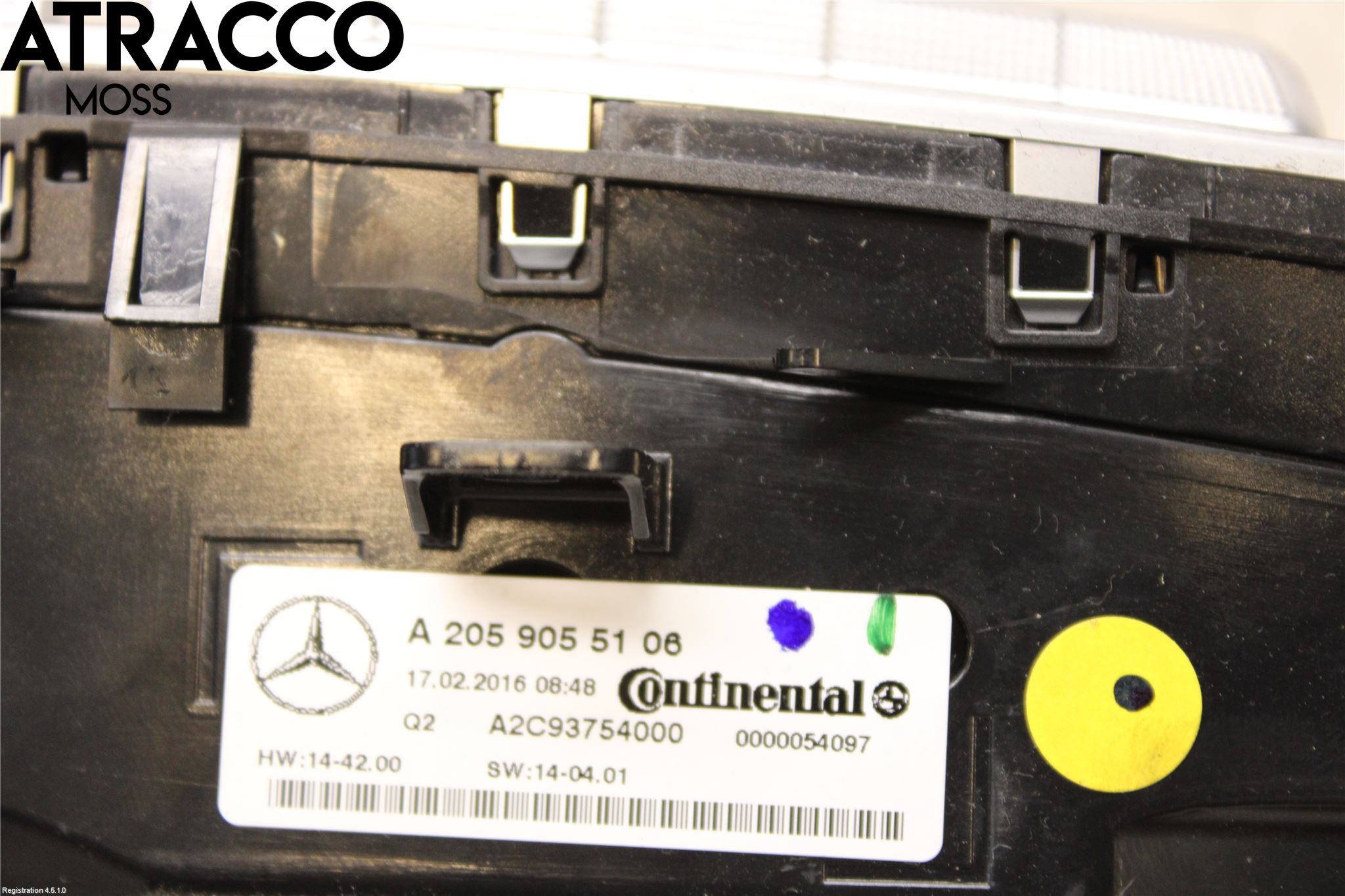 Mercedes-Benz MB C-KLASS (W205) 14-21 Varme Ac Betjening-Display