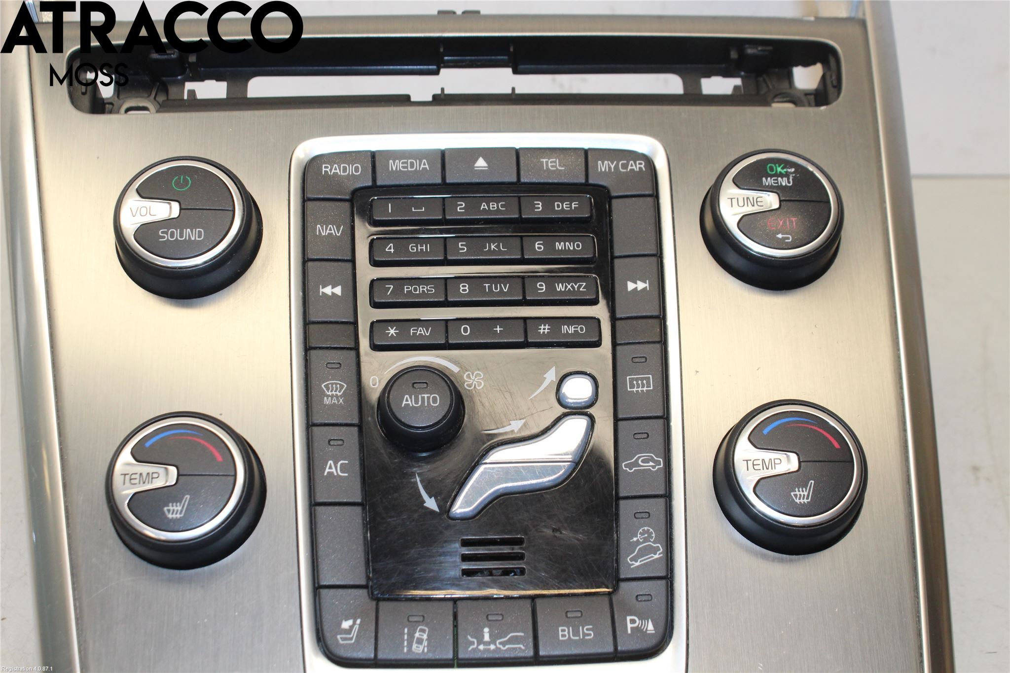 Volvo XC60 09-13 Varme Ac Betjening-Display