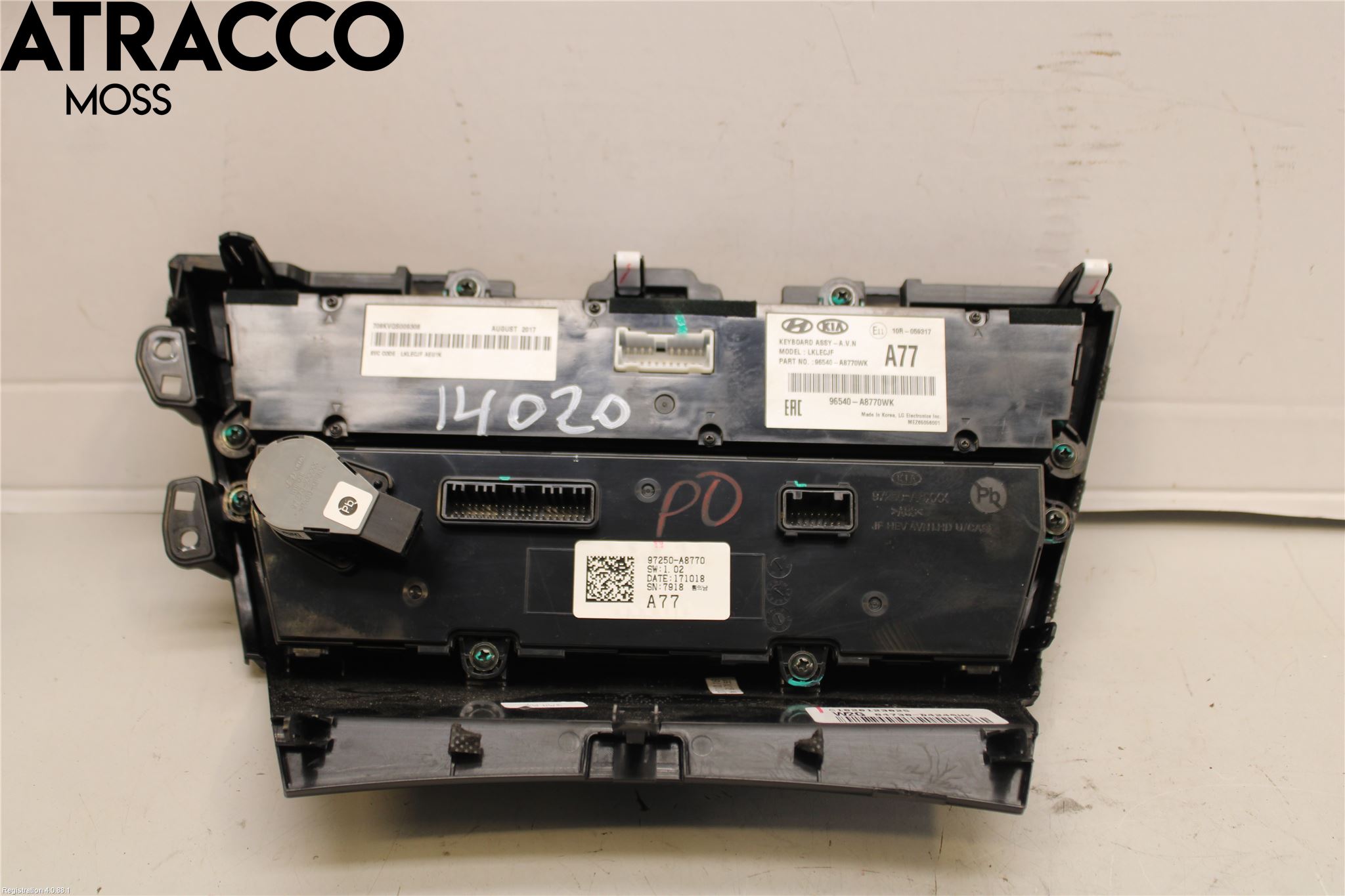 Kia OPTIMA 16-20 Varme Ac Betjening-Display