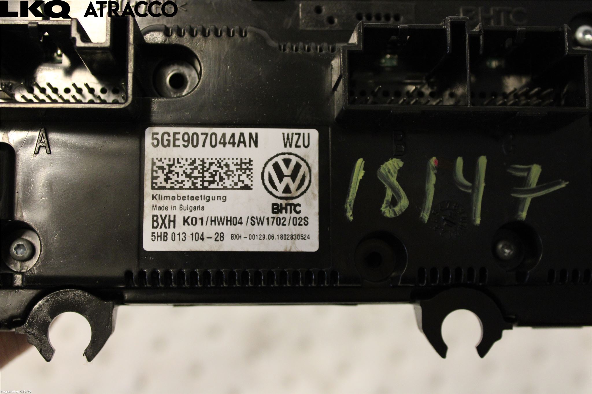 Volkswagen VW GOLF / E-GOLF VII 13-20 Varme Ac Betjening-Display