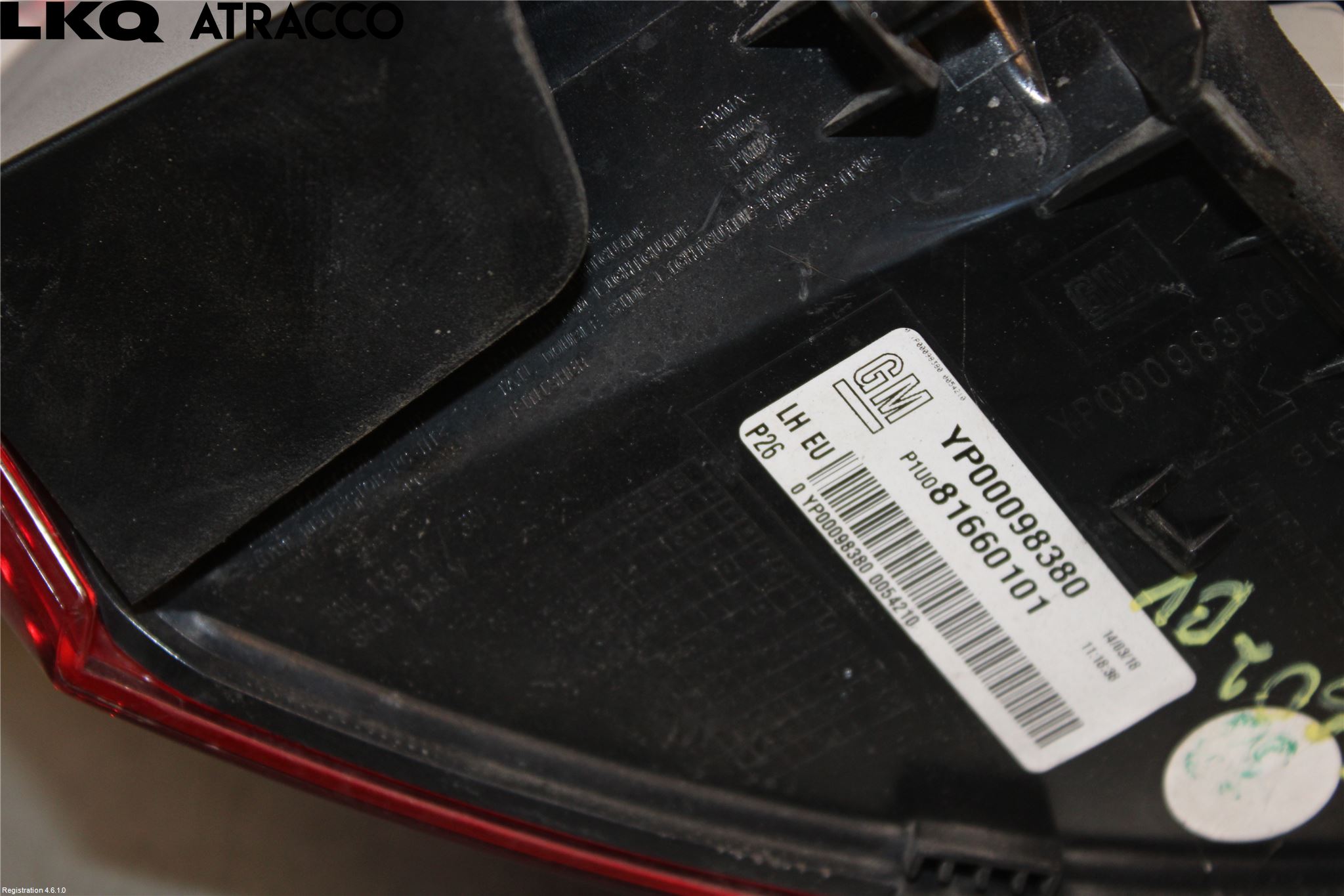 Opel GRANDLAND X 18- Baklykt Venstre