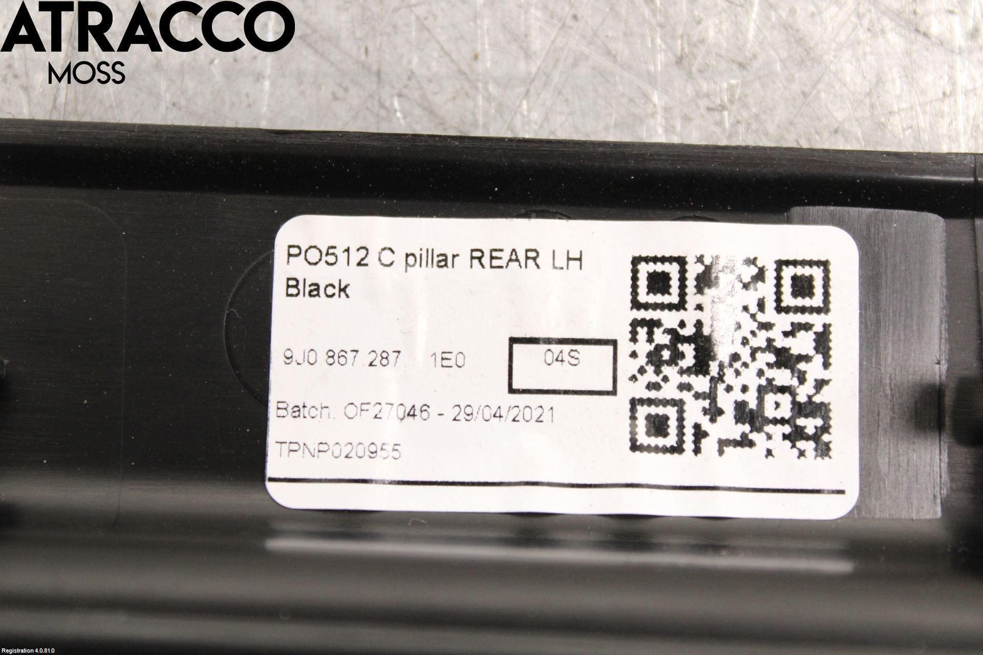 Porsche TAYCAN 20- Innr Deksel A-B-C Stolpe