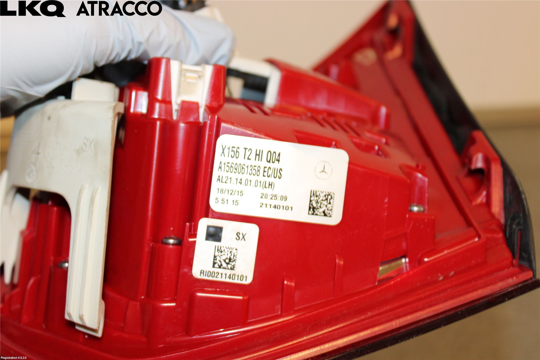 Mercedes-Benz MB GLA-KLASS (X156) 13-20 Baklykt Venstre  På Luke(Indre