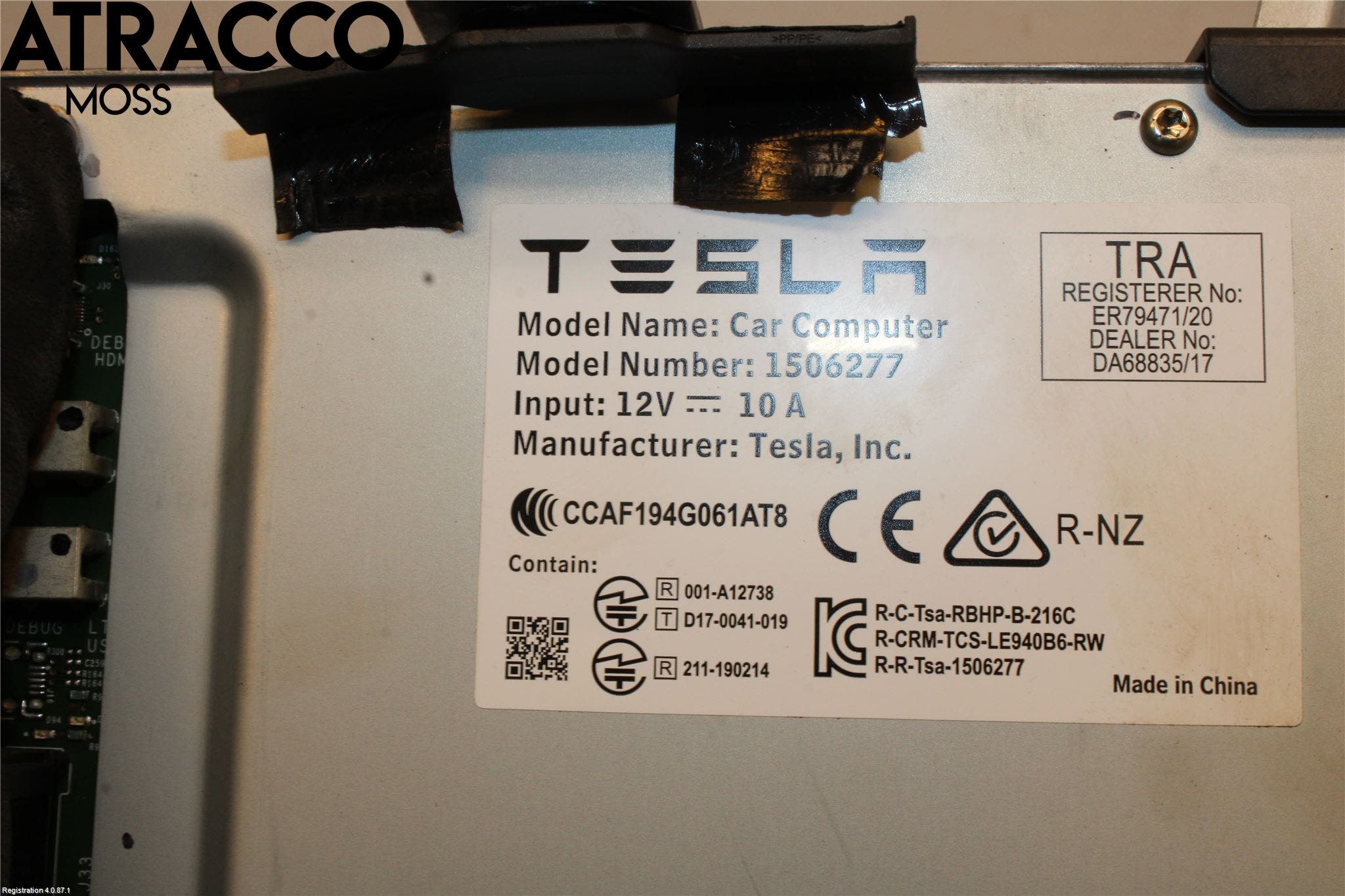 Tesla MODEL 3 17- Styreenhet Øvrig