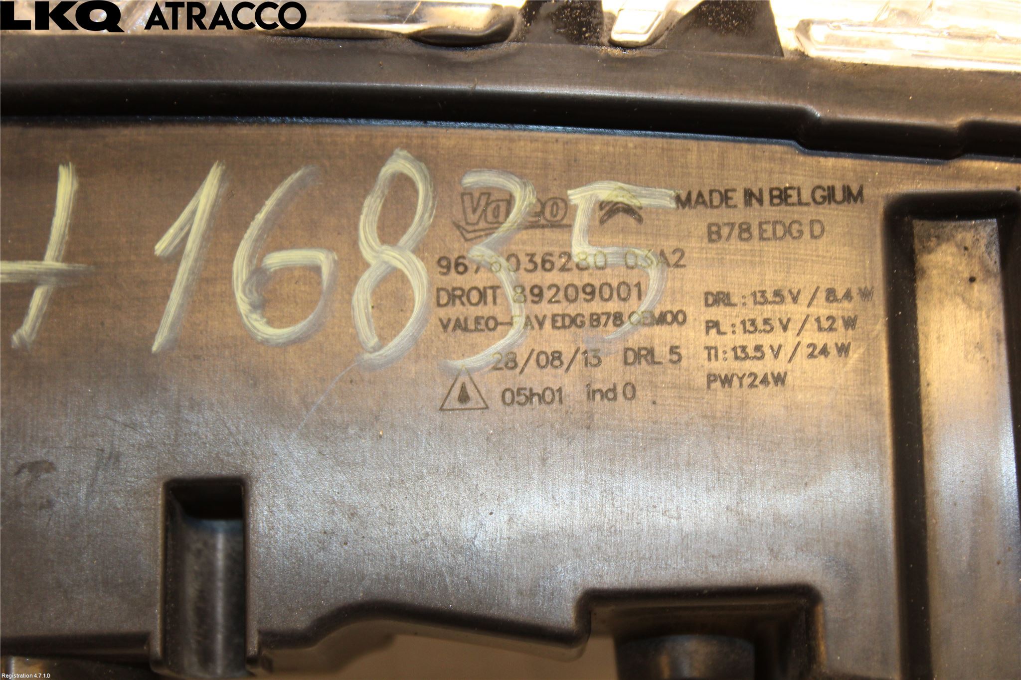 Citroen C4 PICASSO 14-18 Blinklykt Foran Høyre