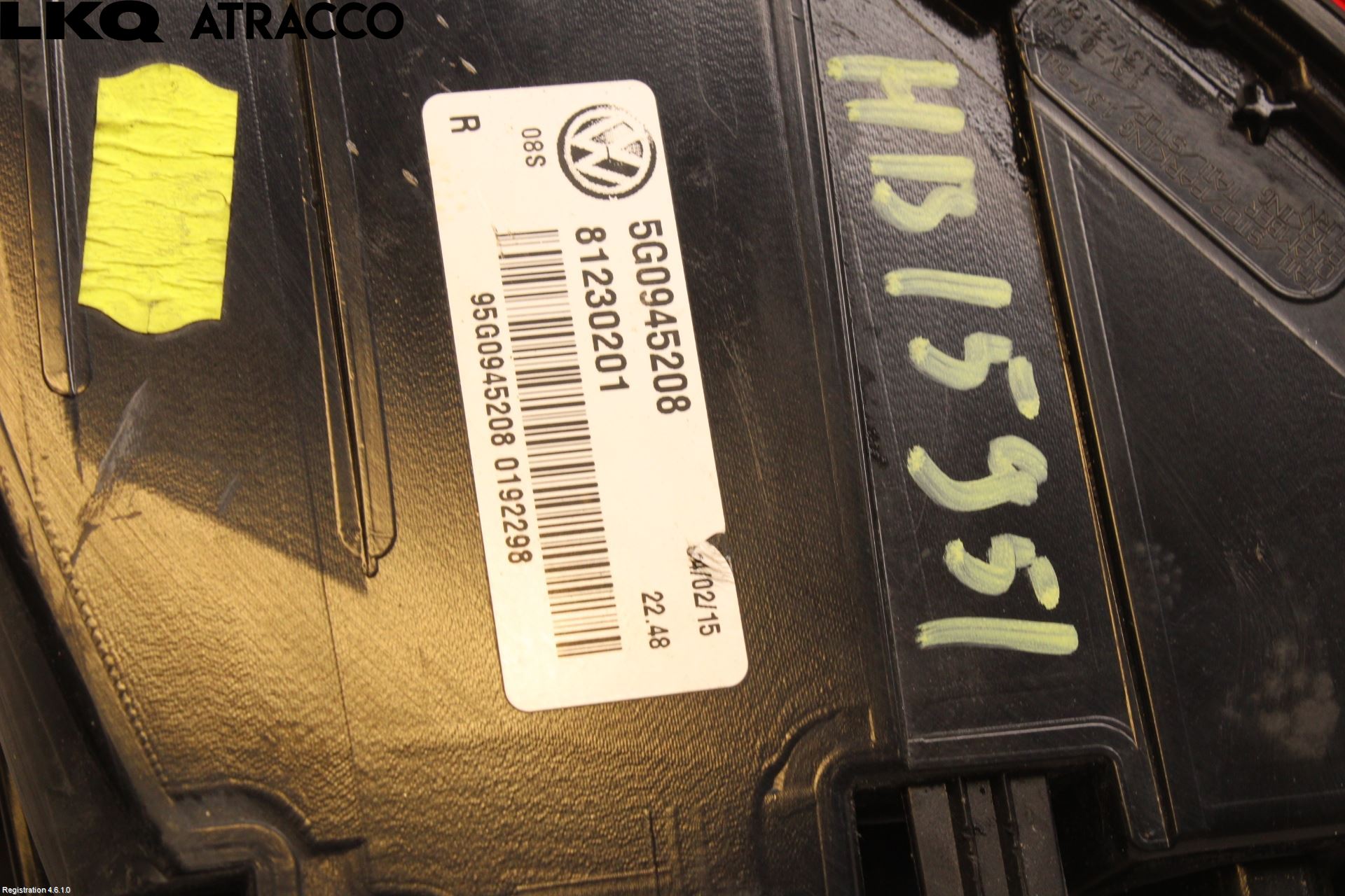 Volkswagen VW GOLF / E-GOLF VII 13-20 Baklykt Høyre