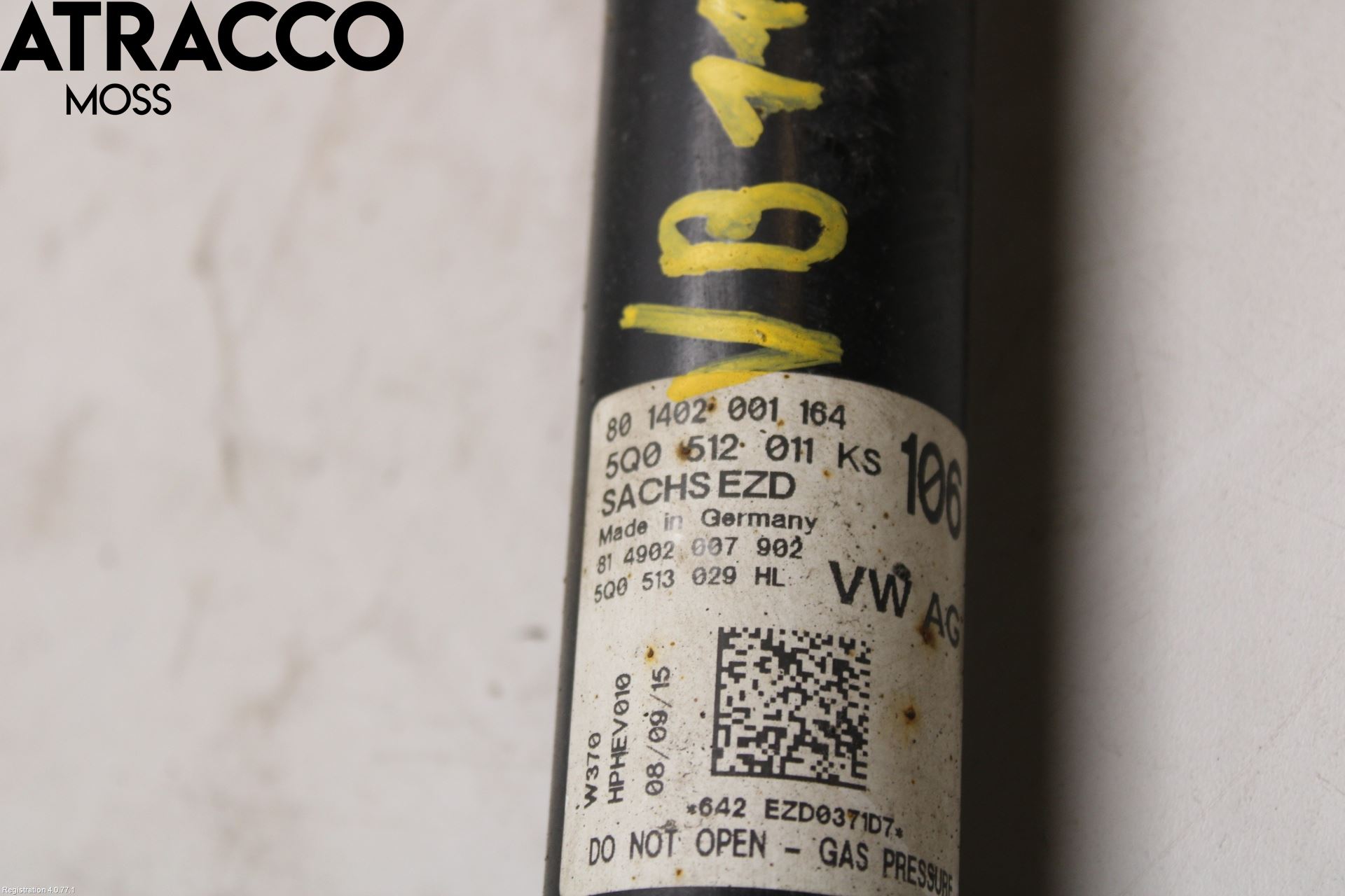 Volkswagen VW GOLF / E-GOLF VII 13-20 Støtdemper Bak