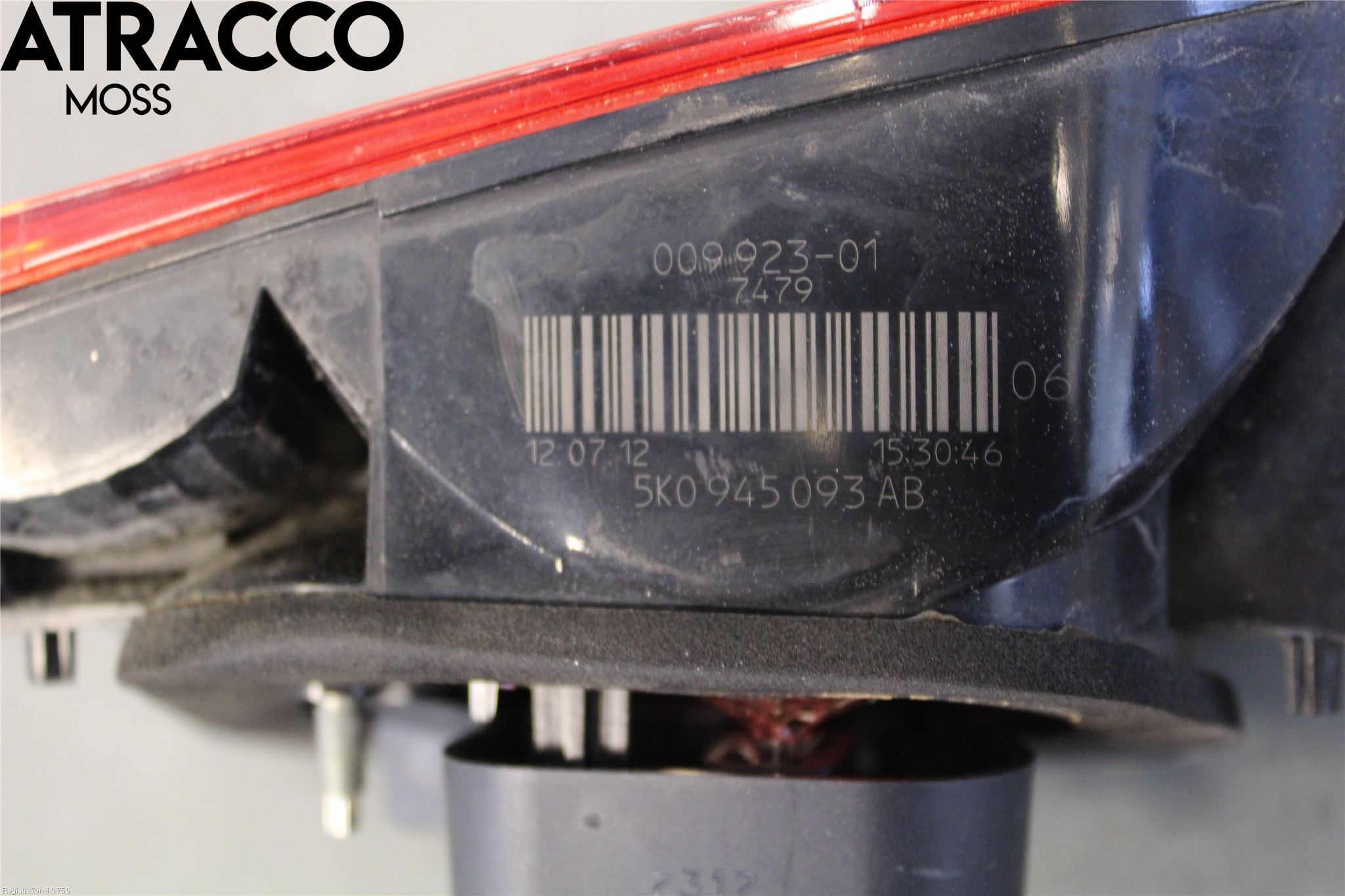 Volkswagen VW GOLF VI 09-13 Baklykt Venstre  På Luke(Indre