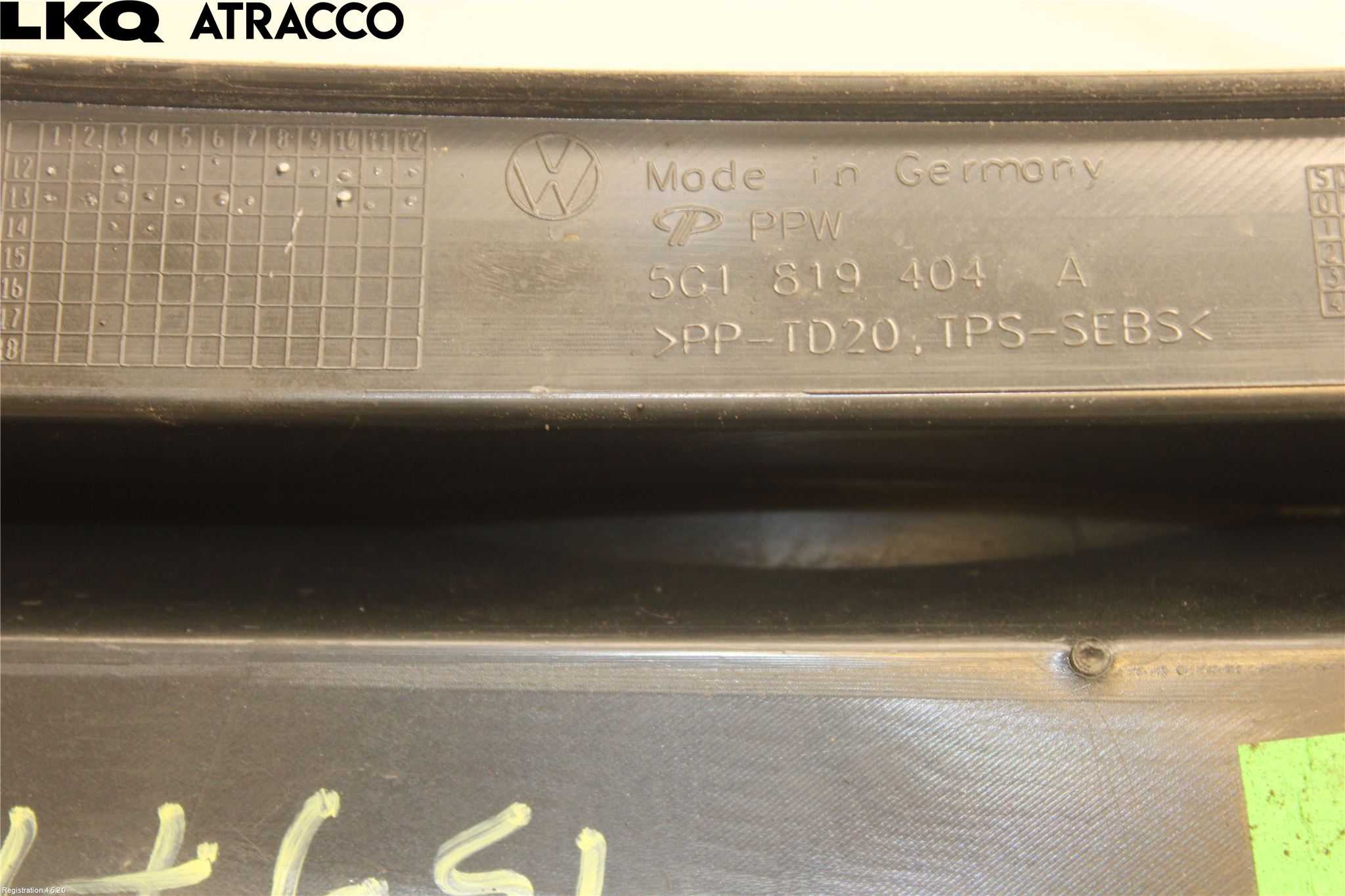 Volkswagen VW GOLF / E-GOLF VII 13-20 Visker Deksel-Grill-Under Frr