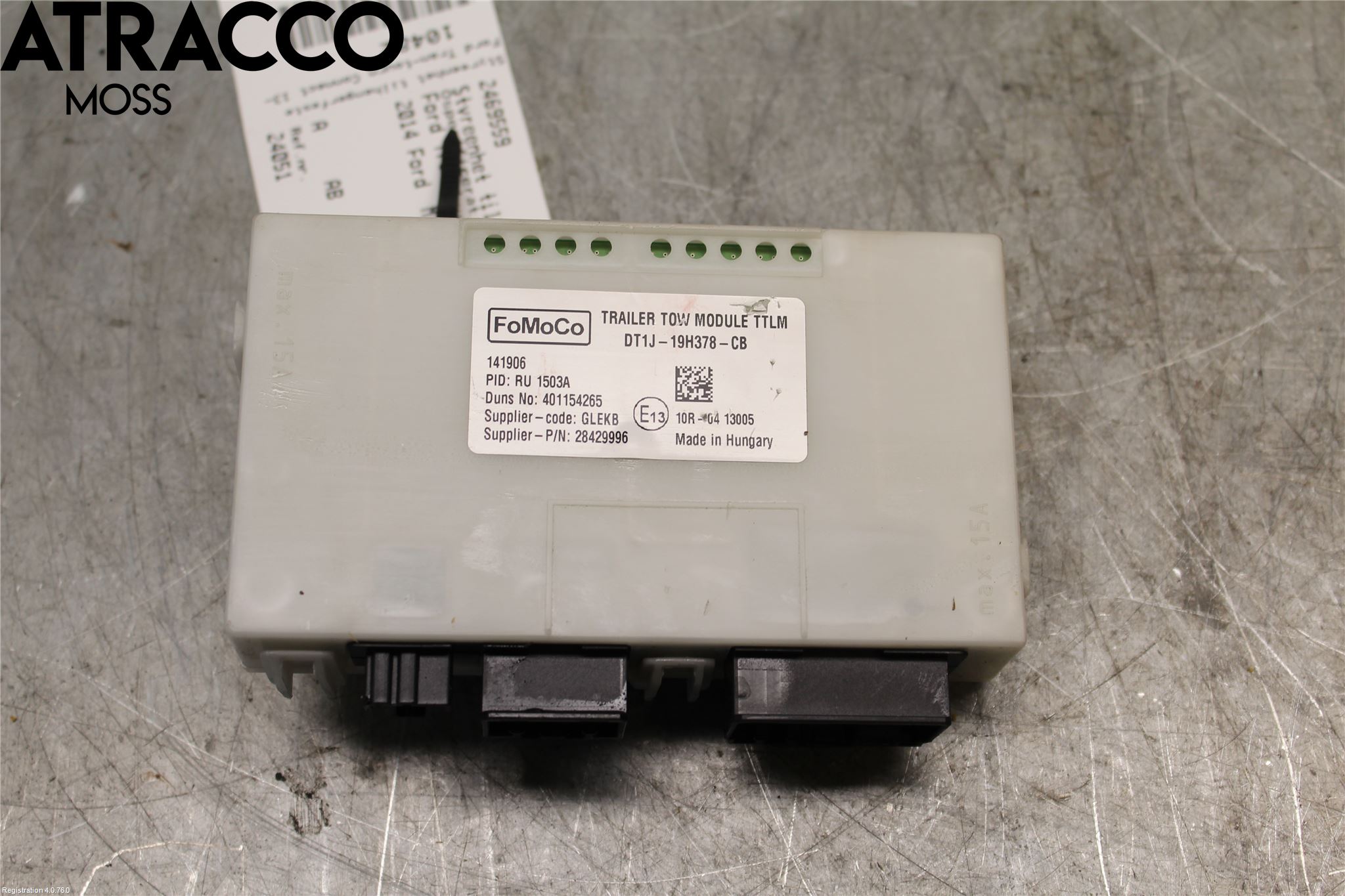 Ford TRANSIT/TOURNEO CONNECT 13-22 Styreenhet Tilhengerfeste