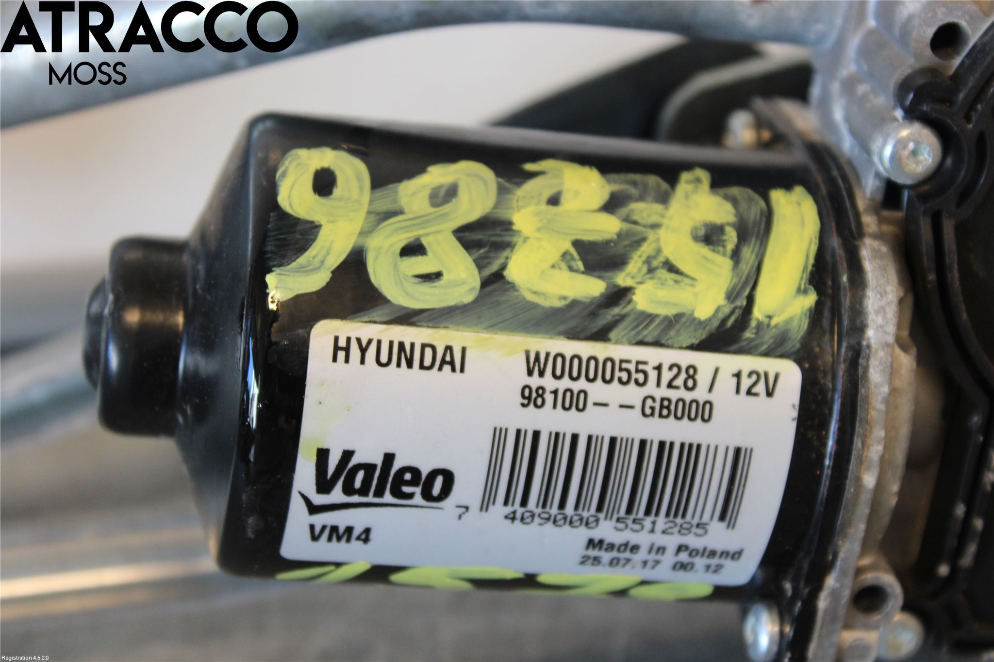 Hyundai i20 GB 15-20 Viskermotor Frontrute