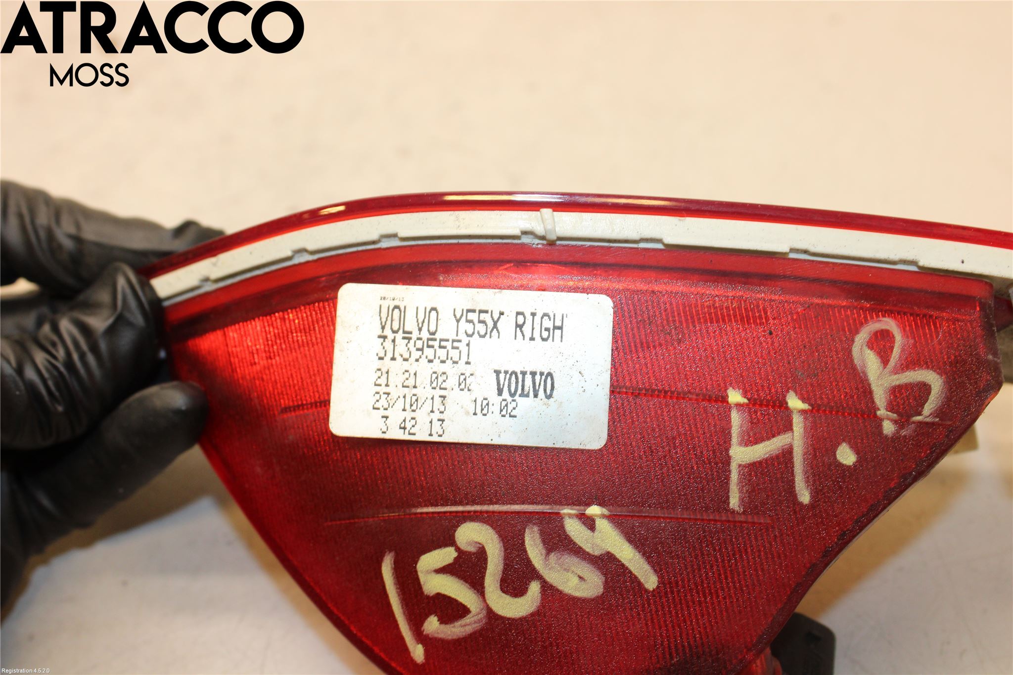 Volvo V40 12-19 Baklykt Ryggelys-Tåkelys