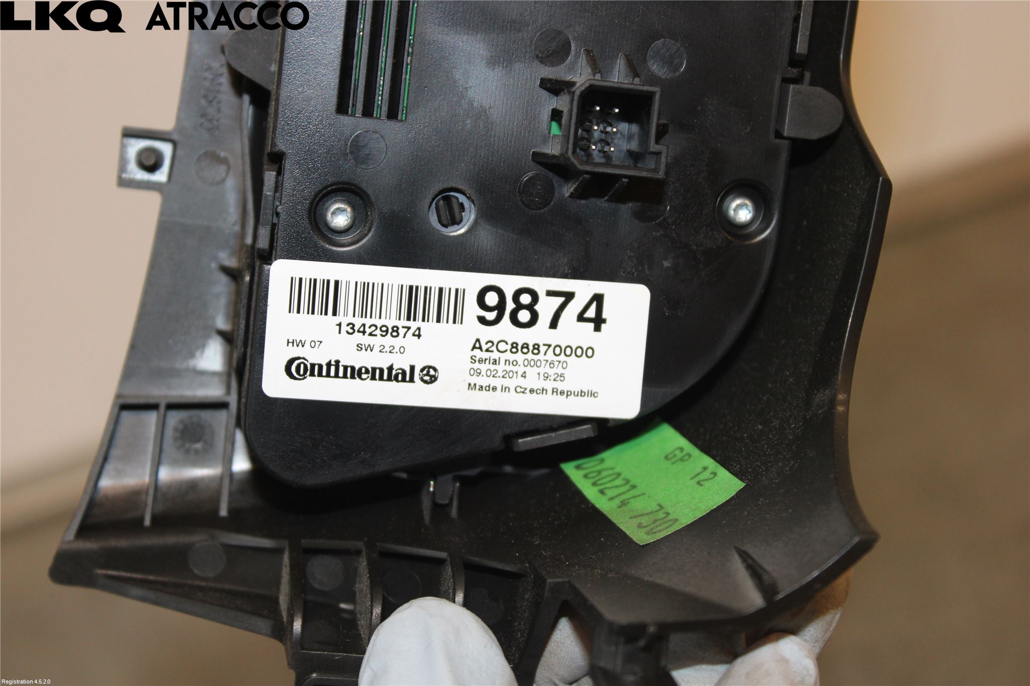 Opel ZAFIRA C 12-19 Varme Ac Betjening-Display