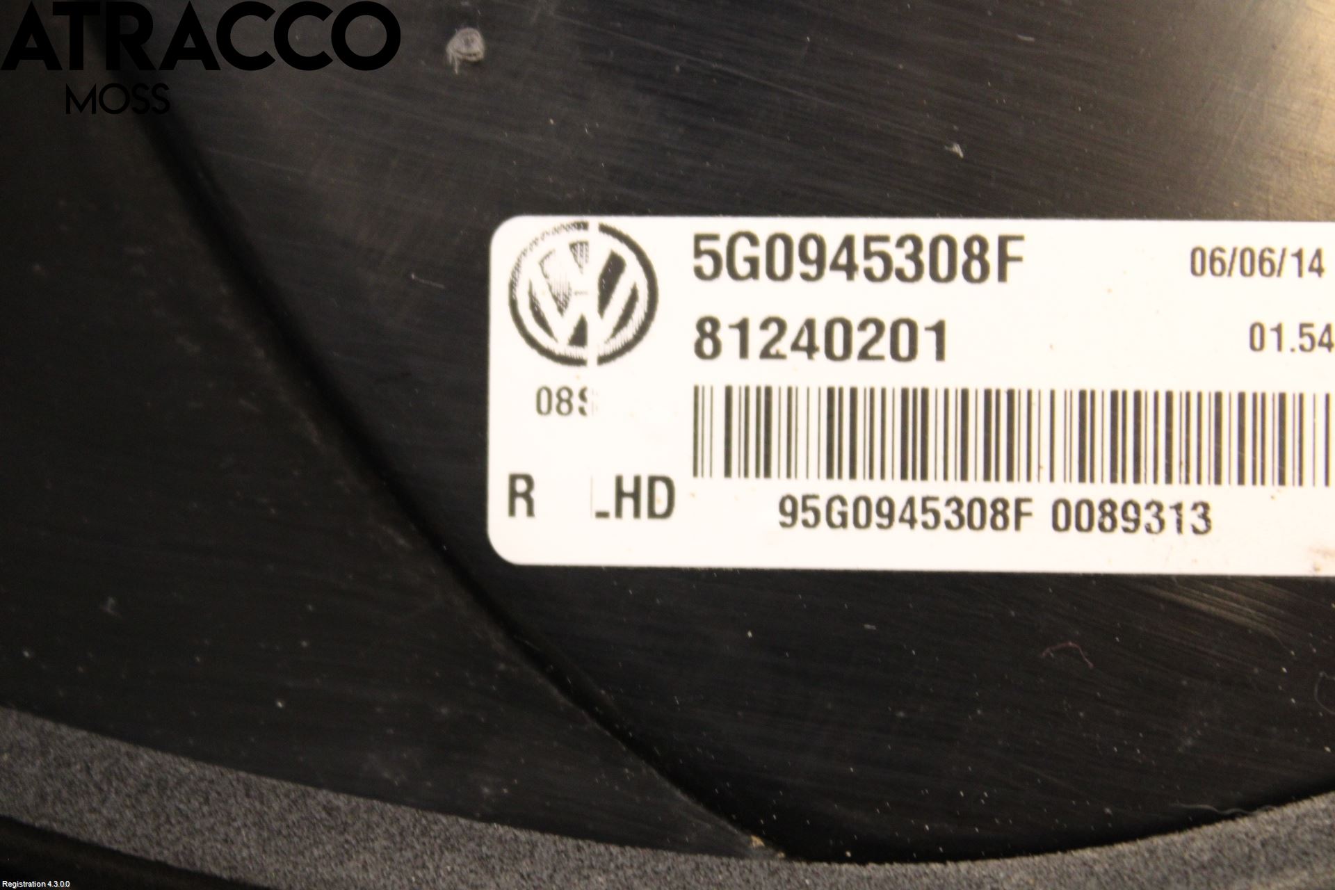 Volkswagen VW GOLF / E-GOLF VII 13-20 Baklykt Høyre  På Luke(Indre)