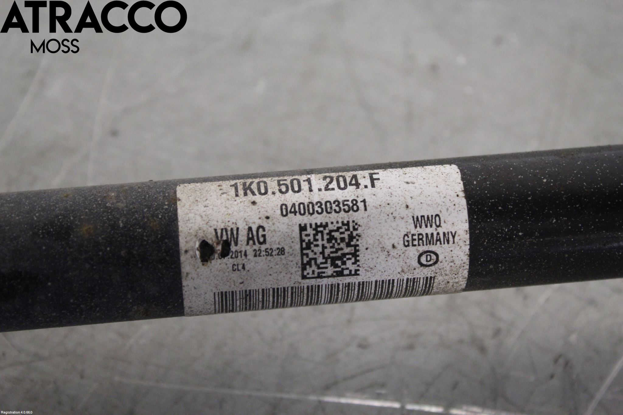 Volkswagen VW TIGUAN 07-16 Drivaksel Bak Kompl Høyre