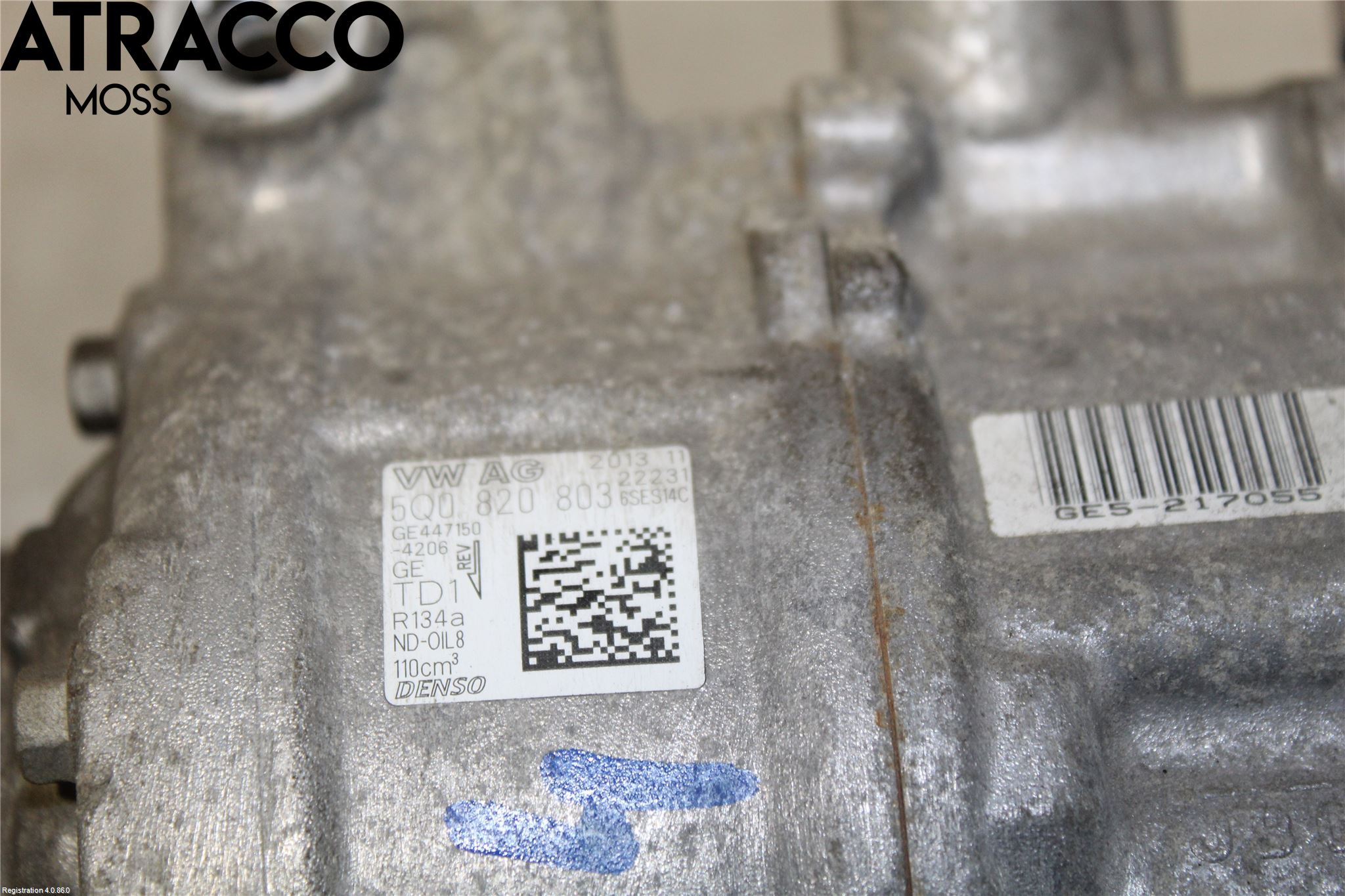 Volkswagen VW GOLF / E-GOLF VII 13-20 Varme Ac Kompressor