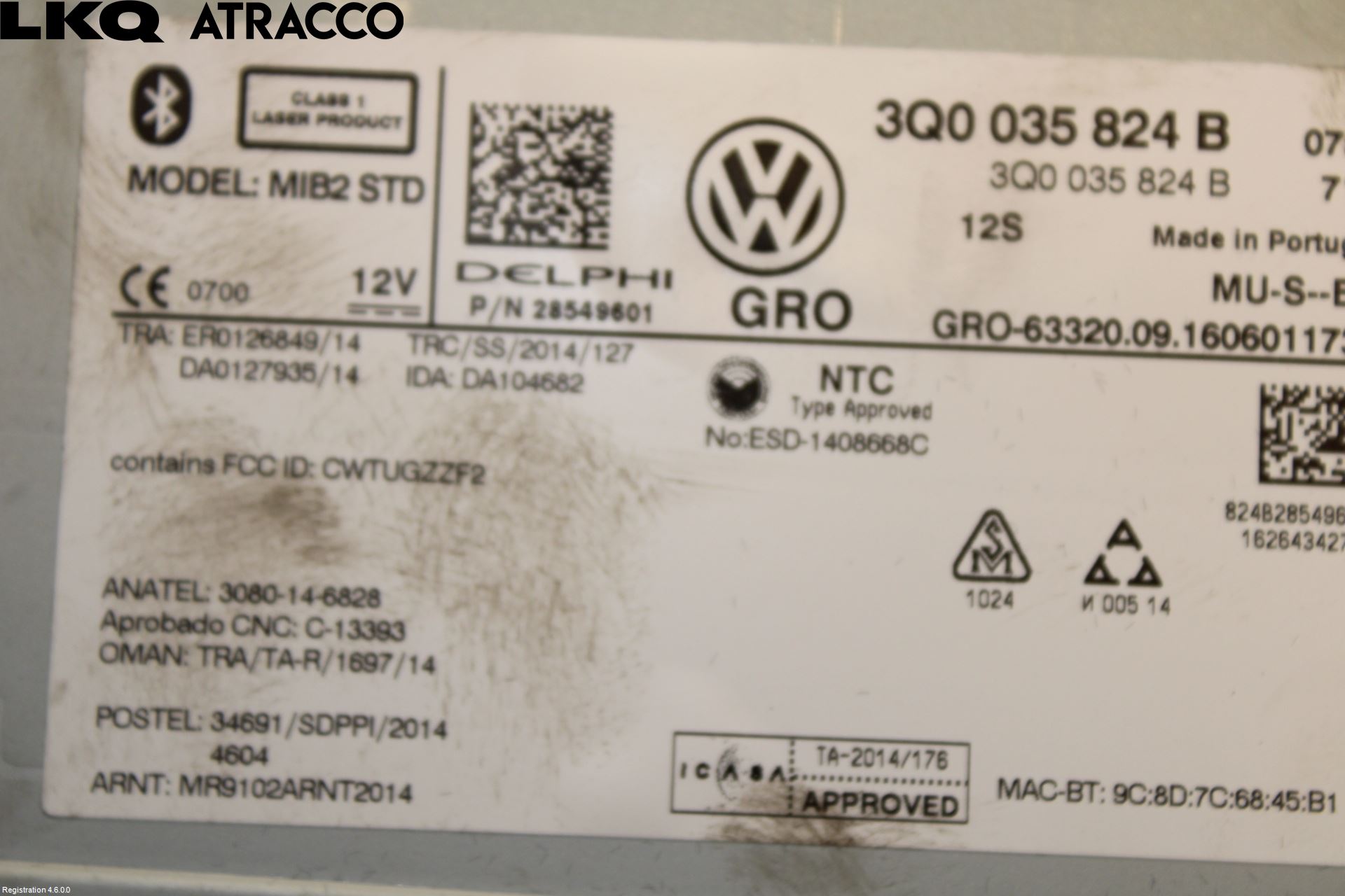 Volkswagen VW PASSAT 15-19 Stereo Radio