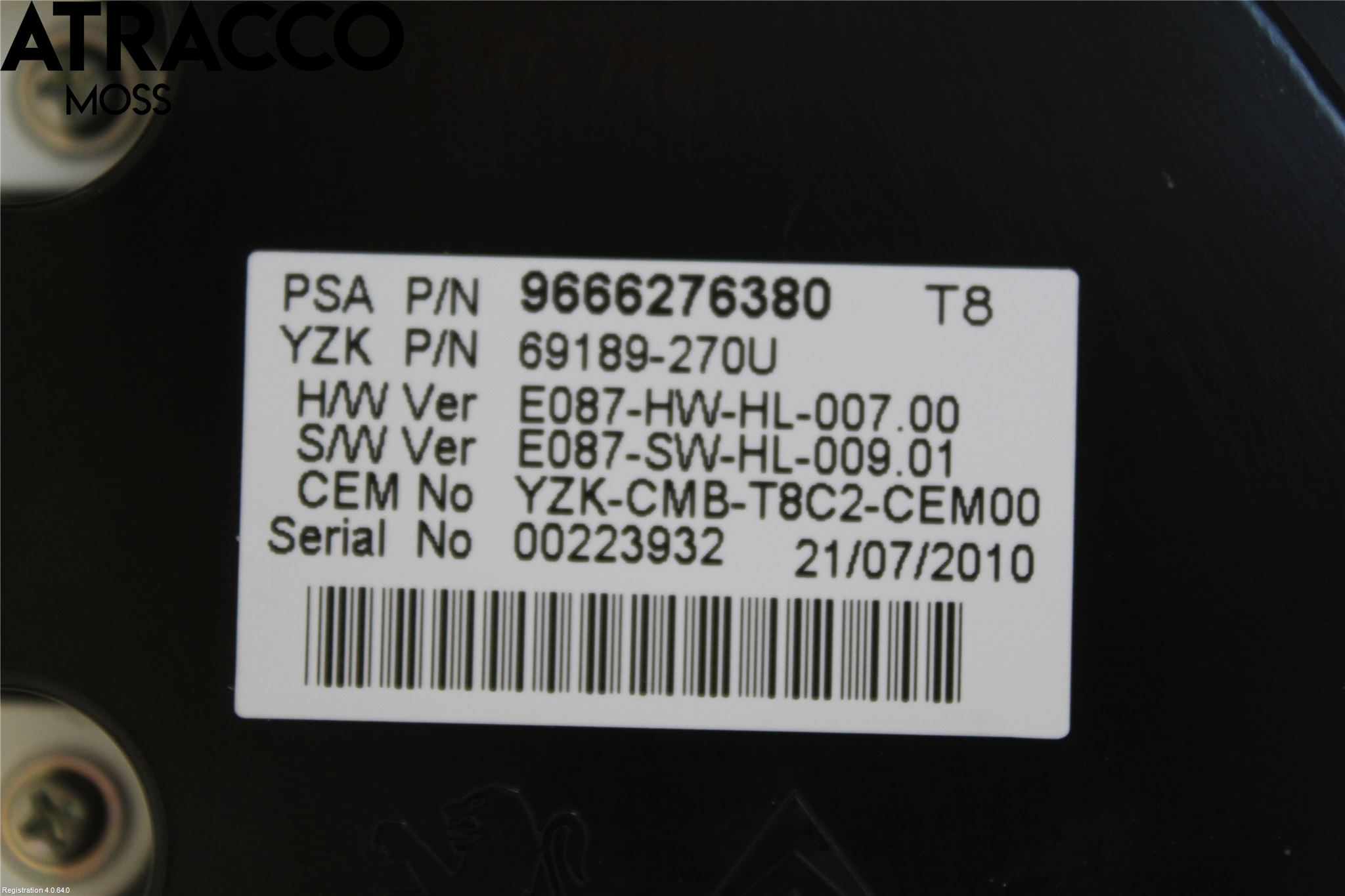 Peugeot 5008 10-16 Instr Kombinert