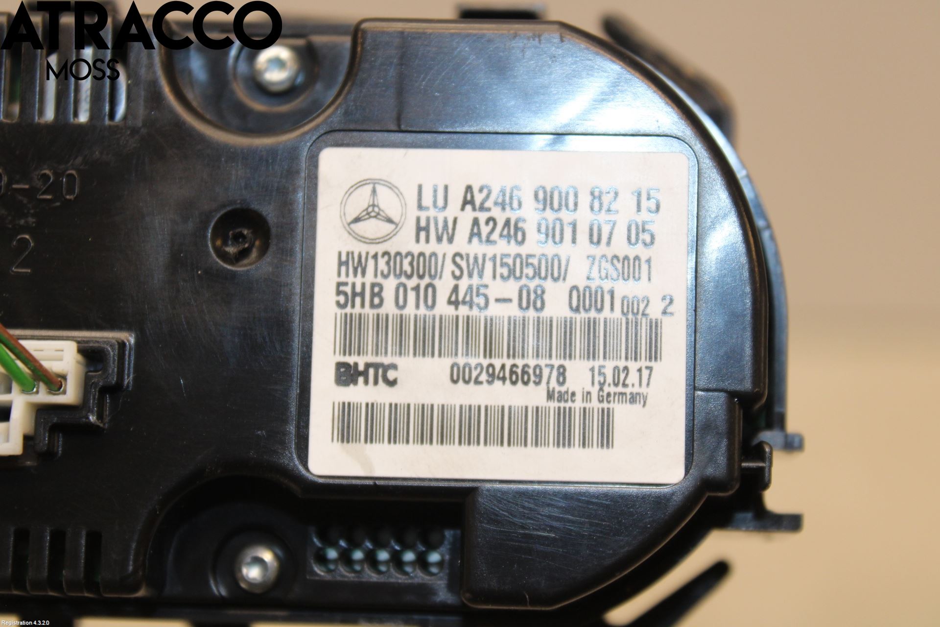 Mercedes-Benz MB CLA-KLASS (C117/X117) 13-19 Varme Ac Betjening-Display