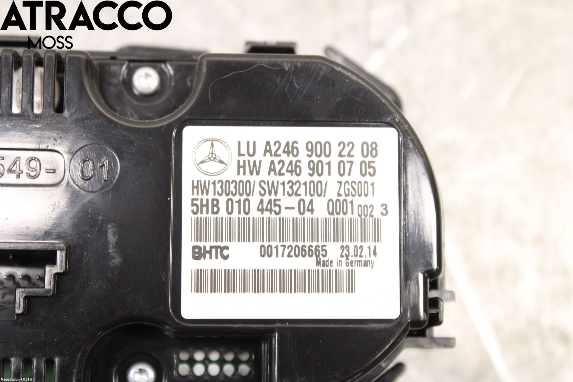 Mercedes-Benz MB A-KLASS (W176) 13-18 Varme Ac Betjening-Display