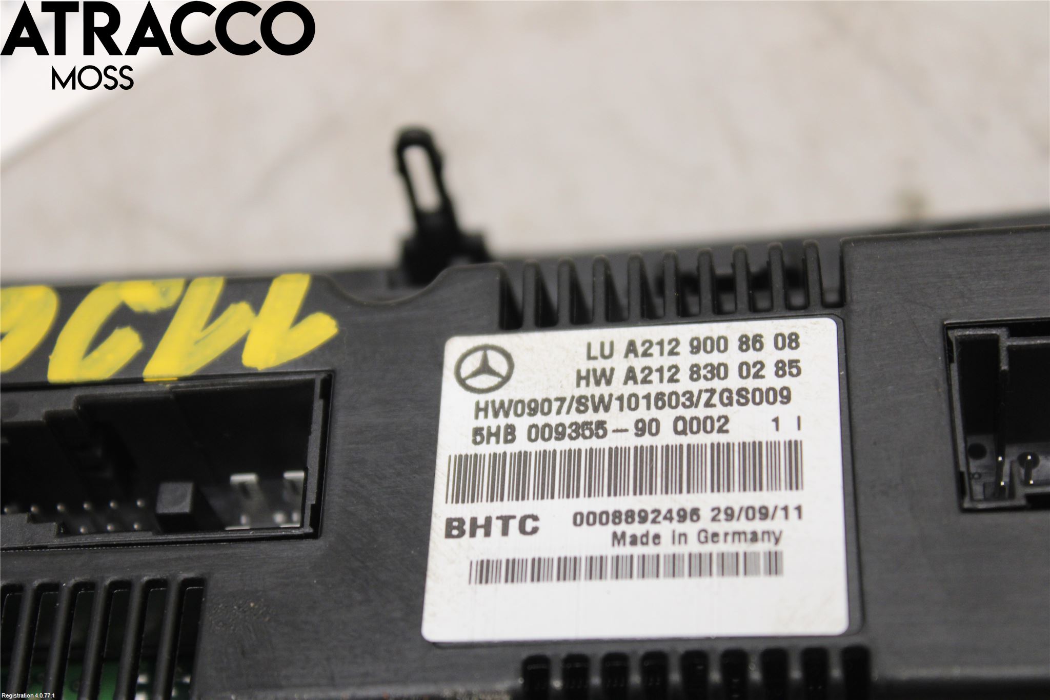 Mercedes-Benz MB E-KLASS (W212) 09-16 Varme Ac Betjening-Display