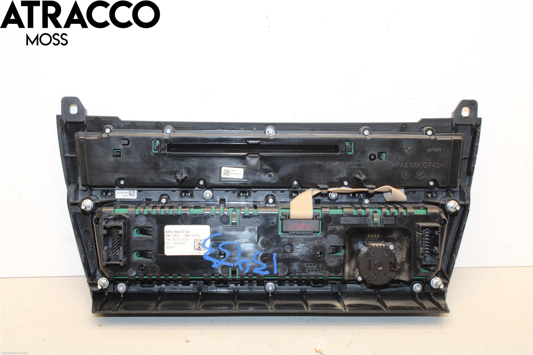 BMW 5 F10/F11/F18 09-17 Varme Ac Betjening-Display