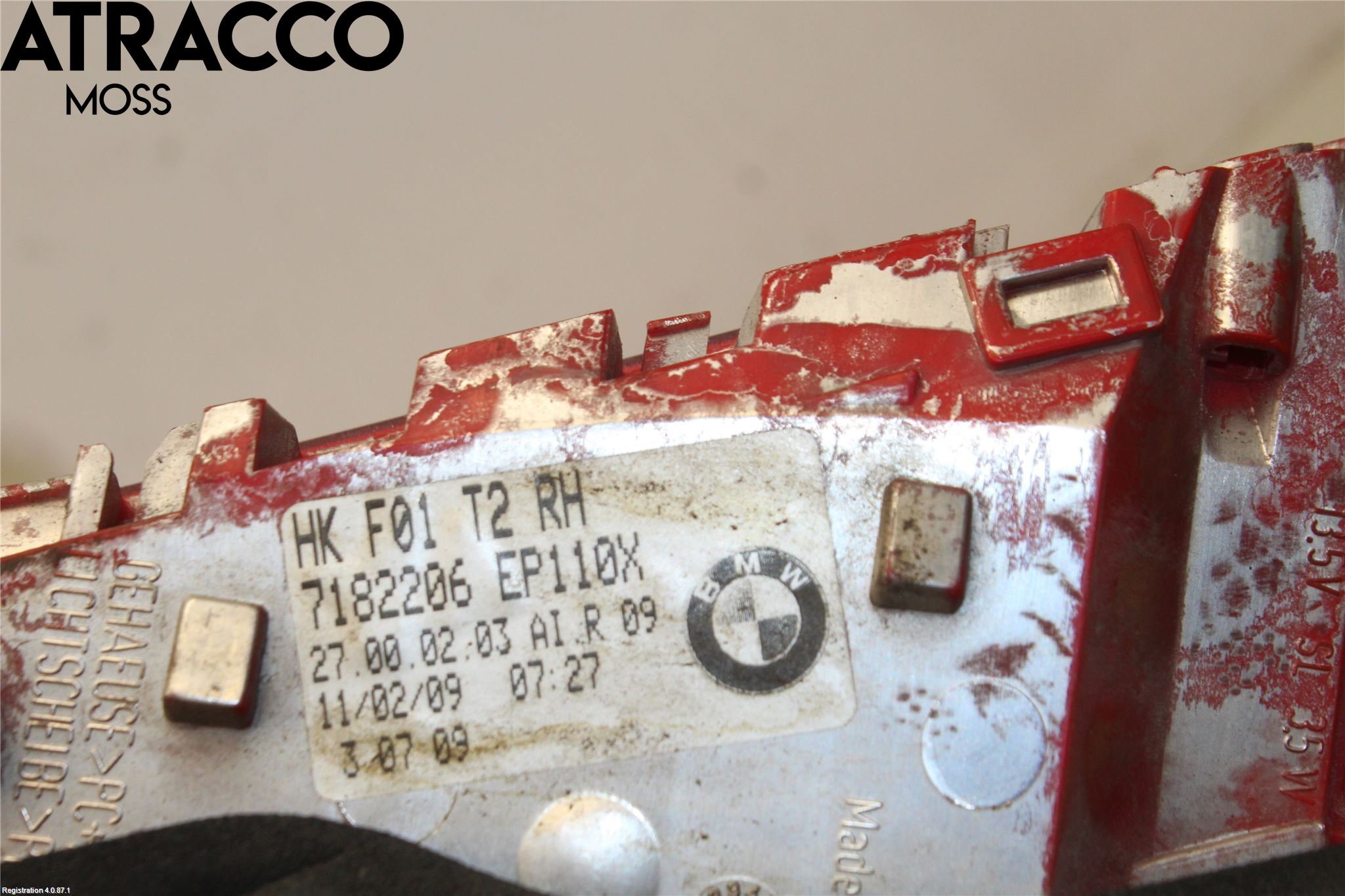 BMW 7 F01/02/03/04 09-15 Baklykt Høyre  På Luke(Indre)