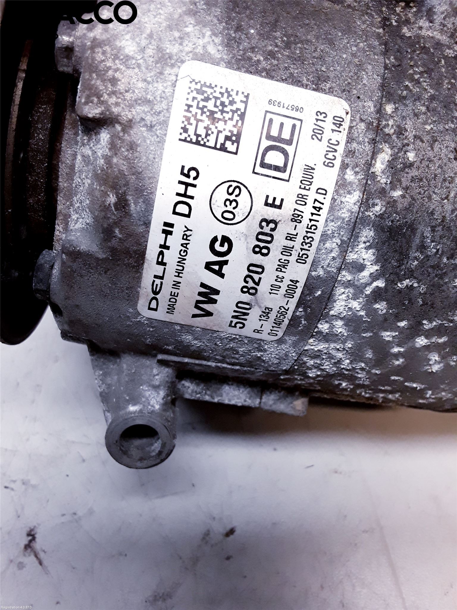 Volkswagen VW TIGUAN 07-16 Varme Ac Kompressor