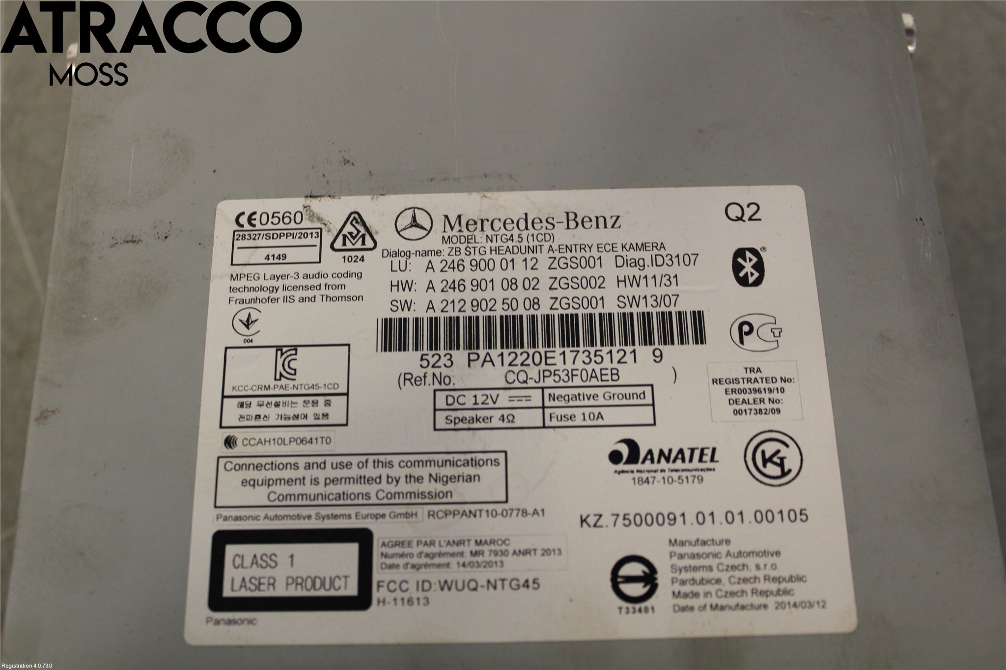 Mercedes-Benz MB A-KLASS (W176) 13-18 Stereo Radio