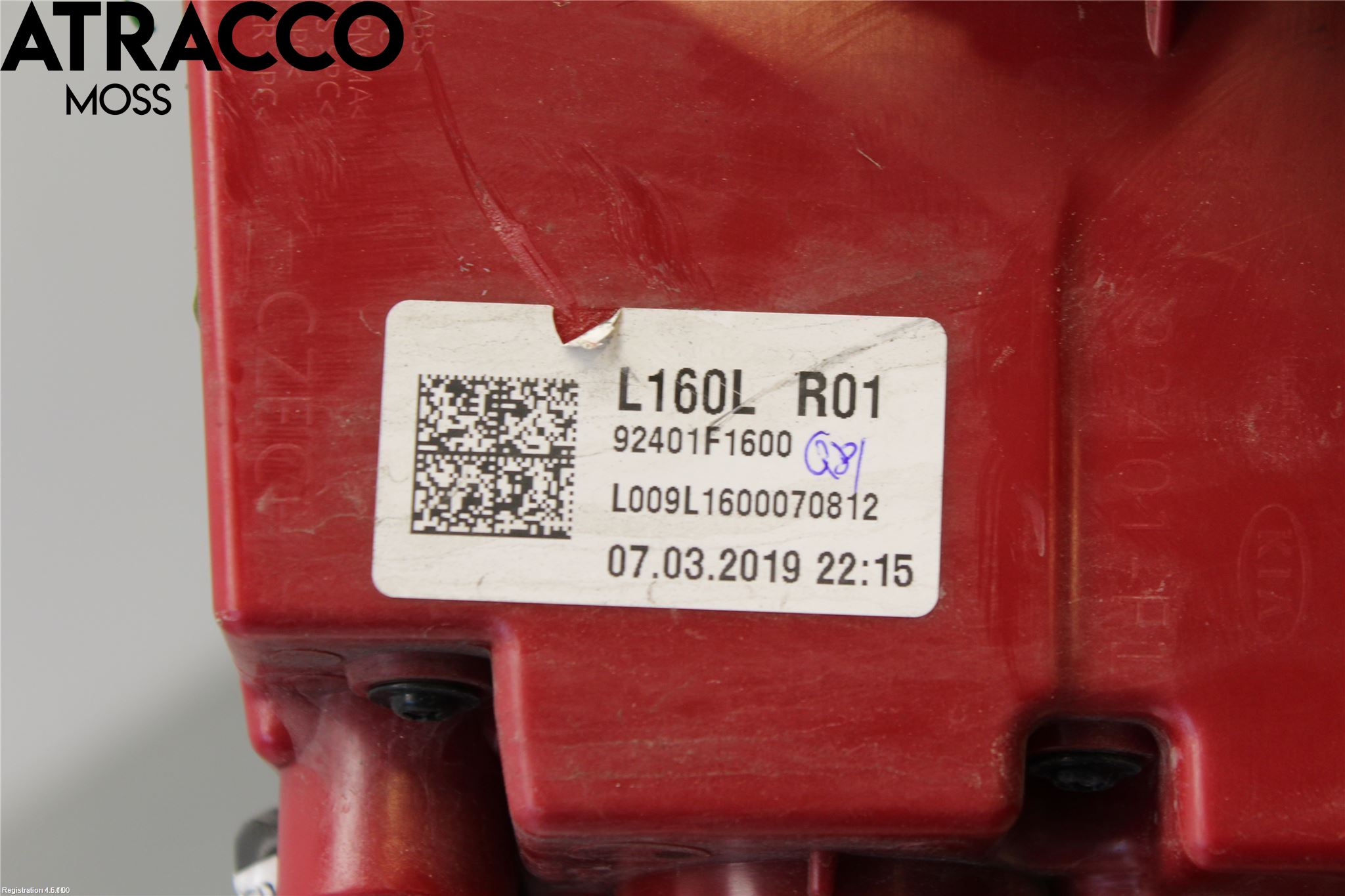 Kia SPORTAGE (QL) 16-21 Baklykt Venstre